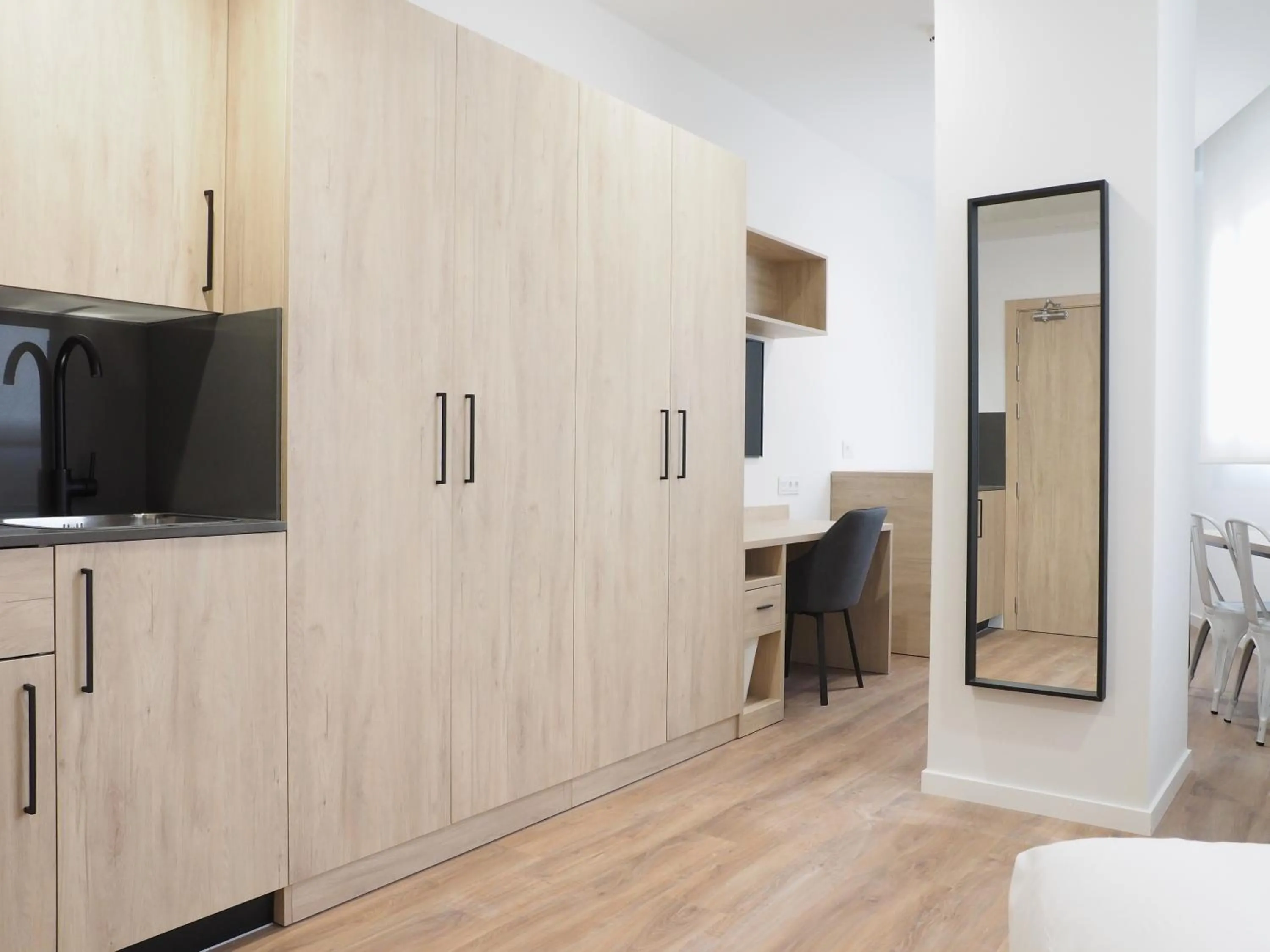 Kitchen or kitchenette in Micampus San Mamés Students Residence