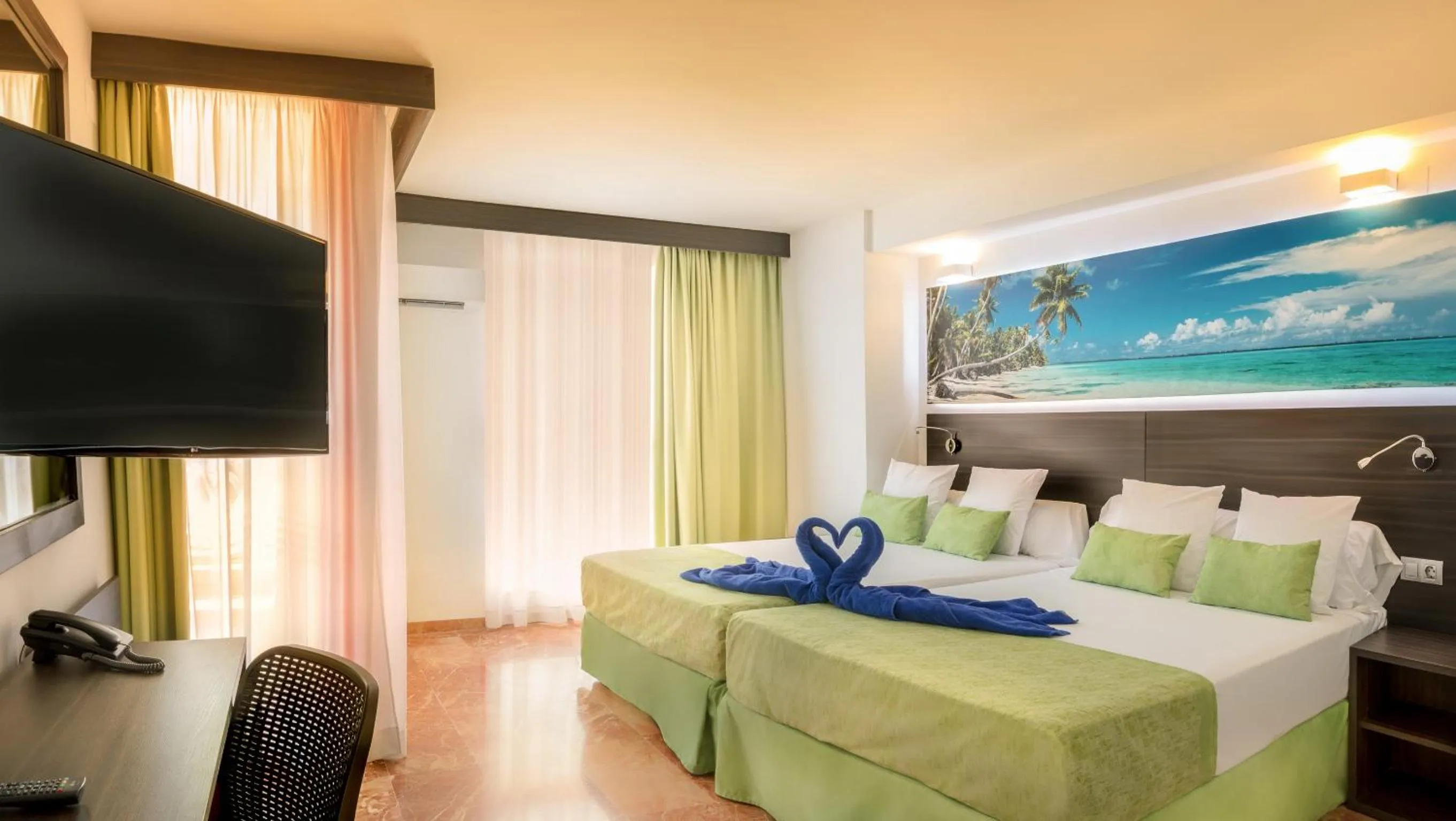 Bedroom, Bed in Magic Tropical Splash