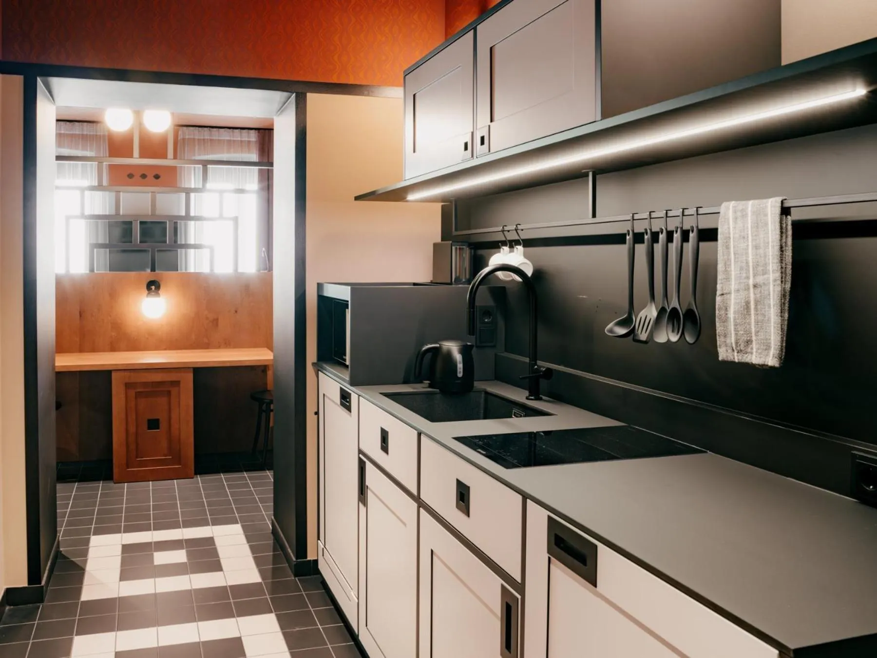 kitchen in WELTWIEN Luxury Art Apartments & Free Parking