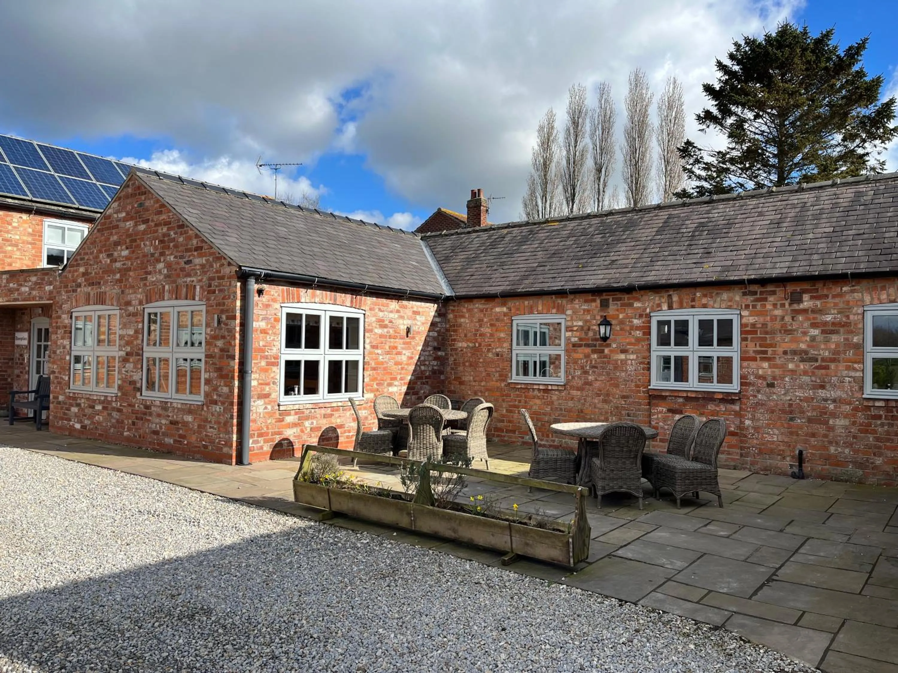 Patio in Wold Escapes, Highfield Farm