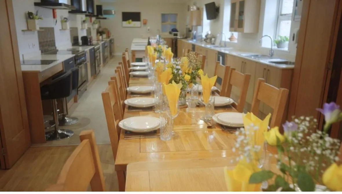 Dining area in Wold Escapes, Highfield Farm