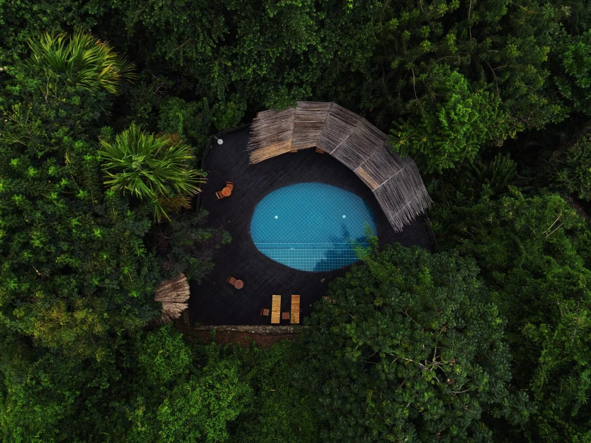 Swimming pool in Finca Barlovento Maloka, Tayrona