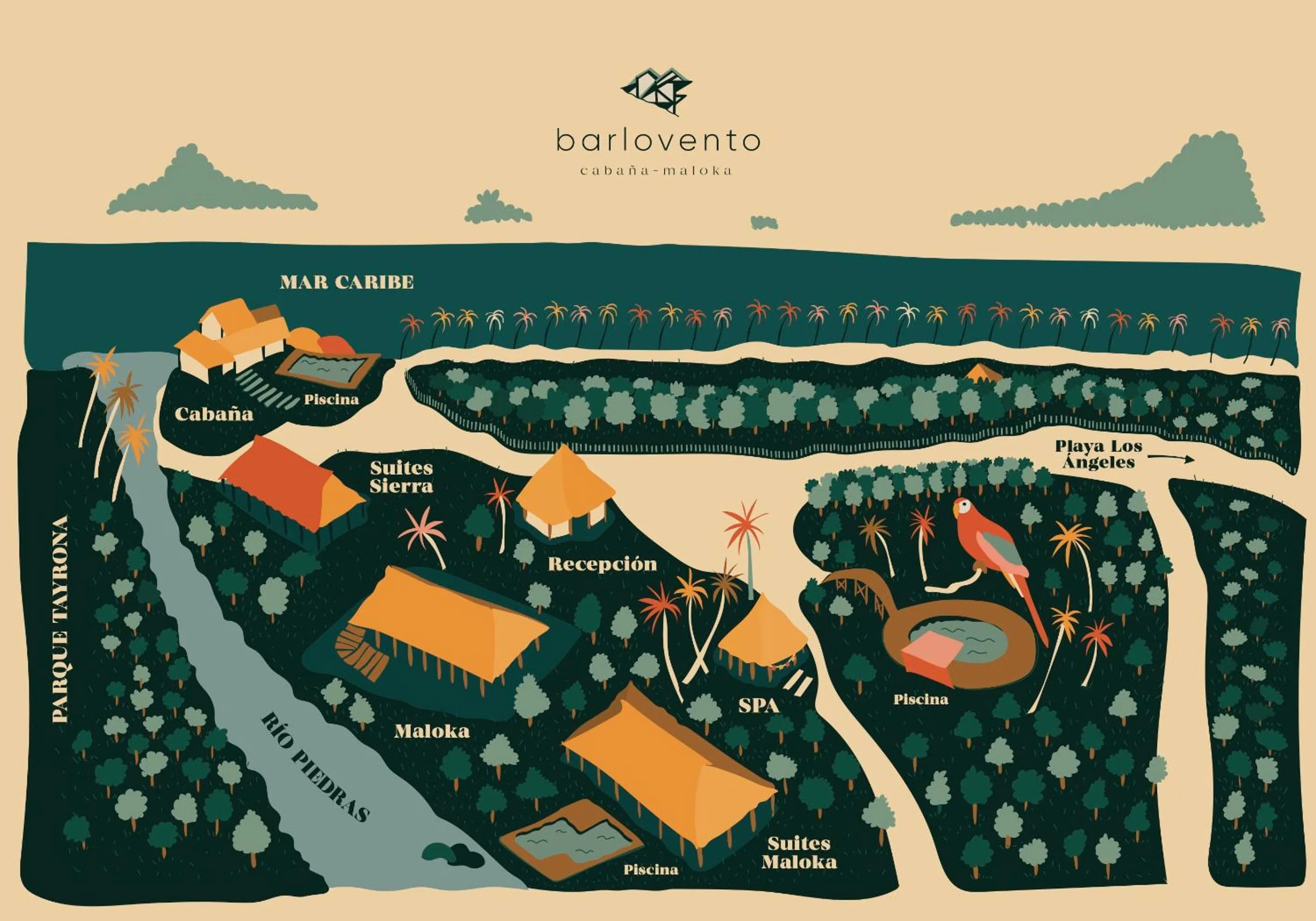 Property building in Finca Barlovento Maloka, Tayrona Park