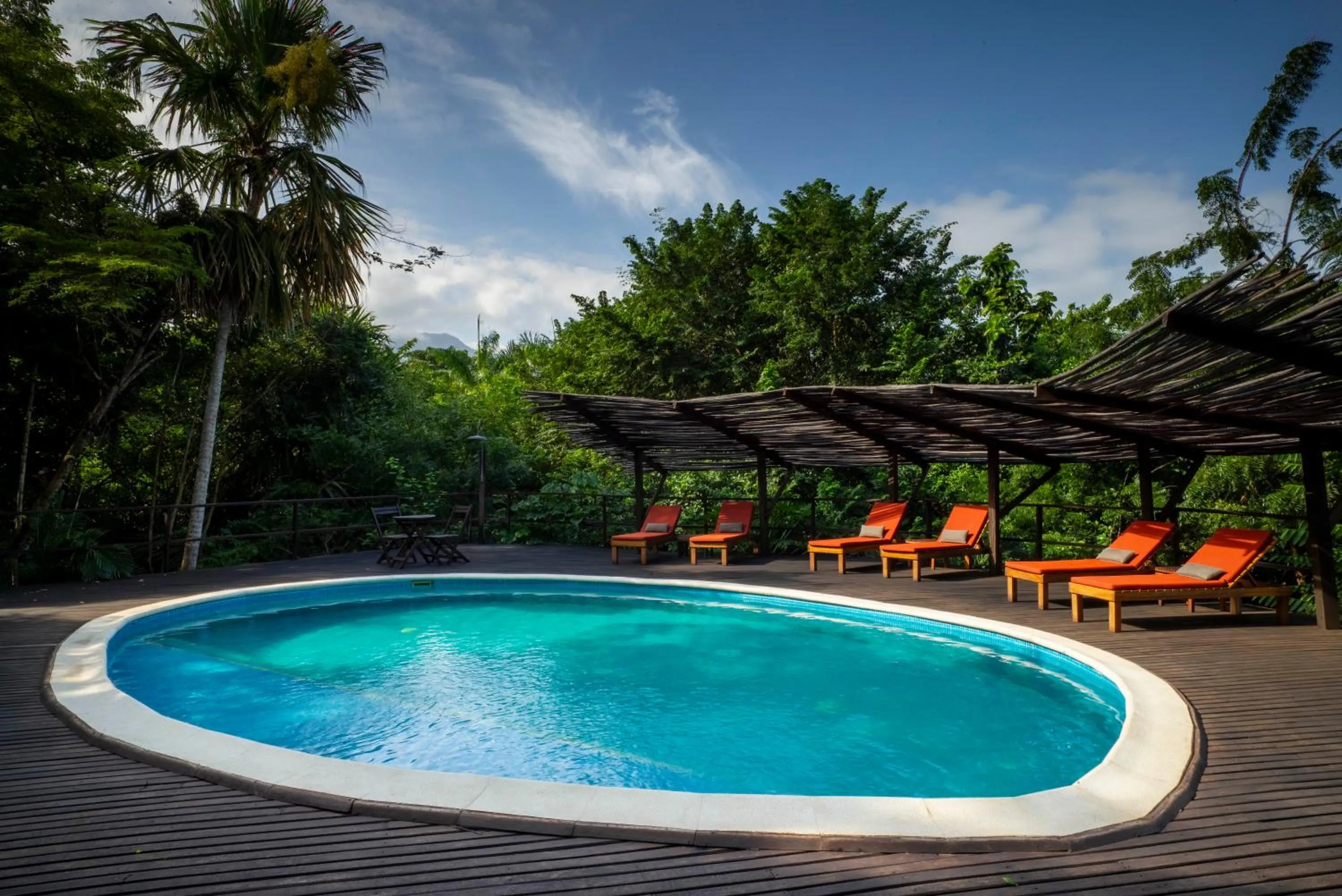 Swimming pool in Finca Barlovento Maloka, Tayrona Park