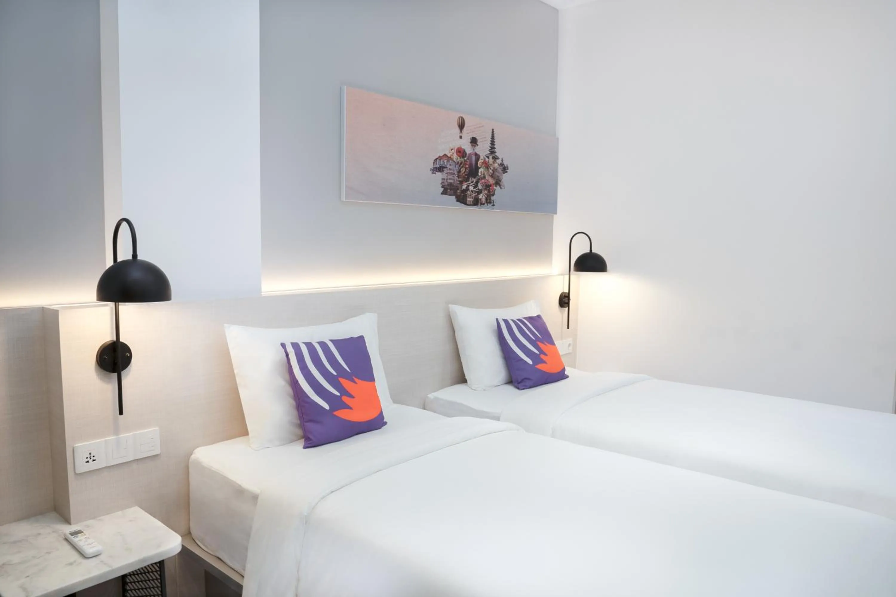 Bed in FOX Lite Hotel Samarinda