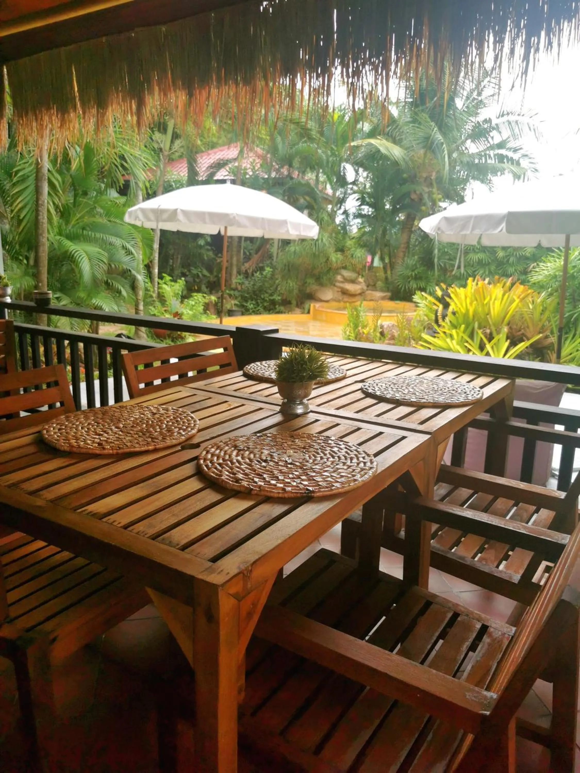 Seating area in Jade cottages