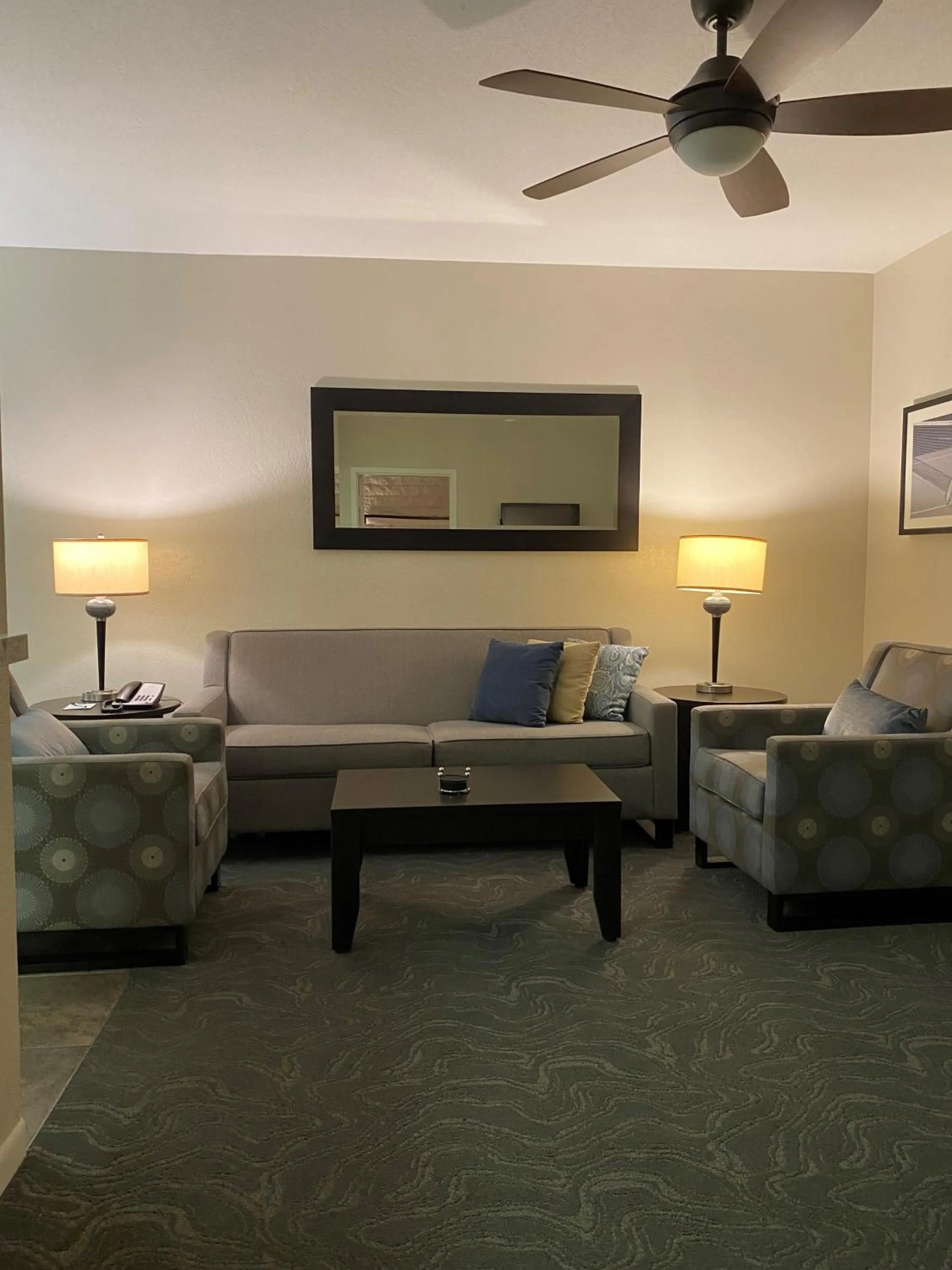 Living room in GetAways at Palm Springs Tennis Club