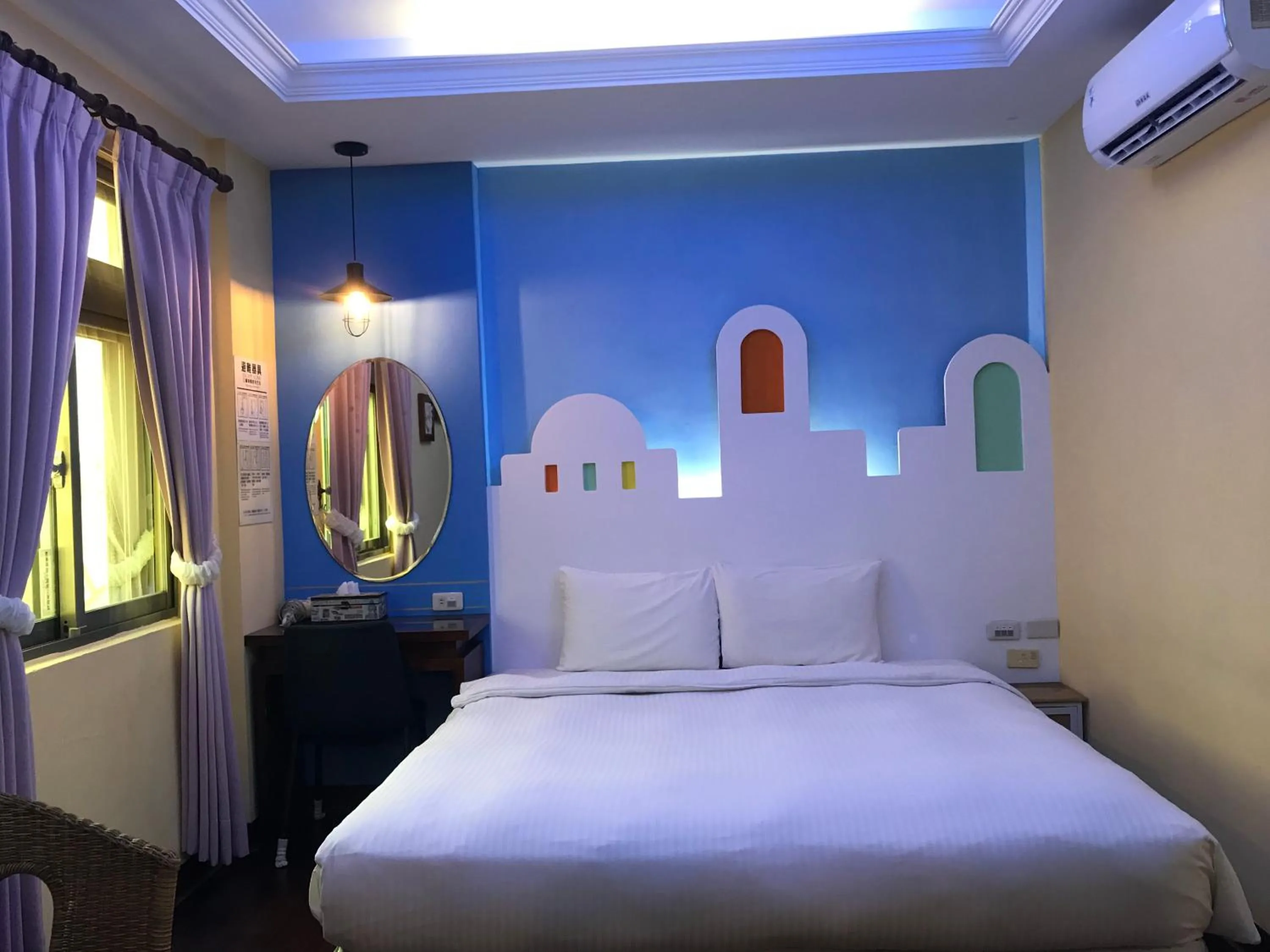 Bed in 墾丁貝殼灣旅店