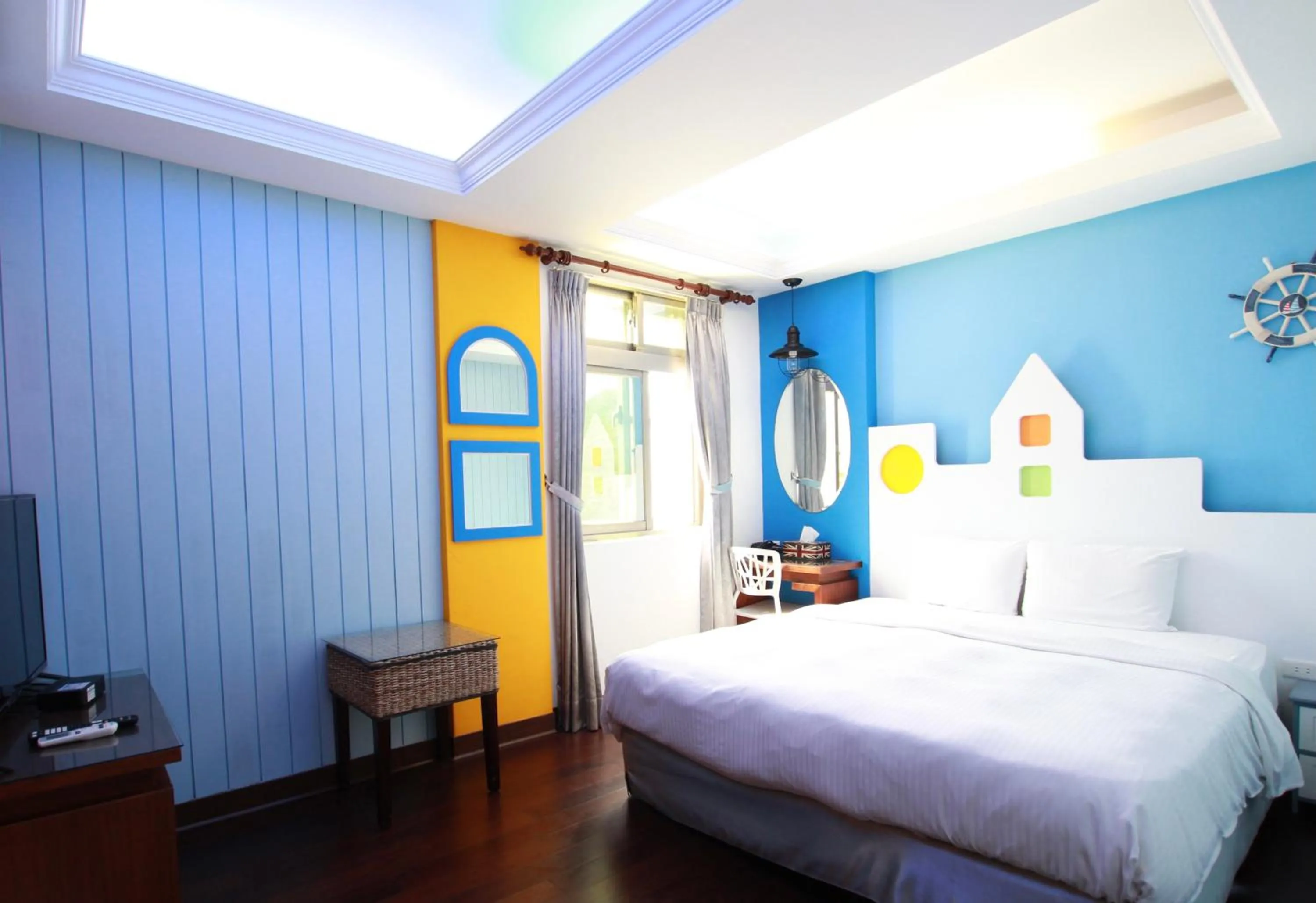 Bed in 墾丁貝殼灣旅店