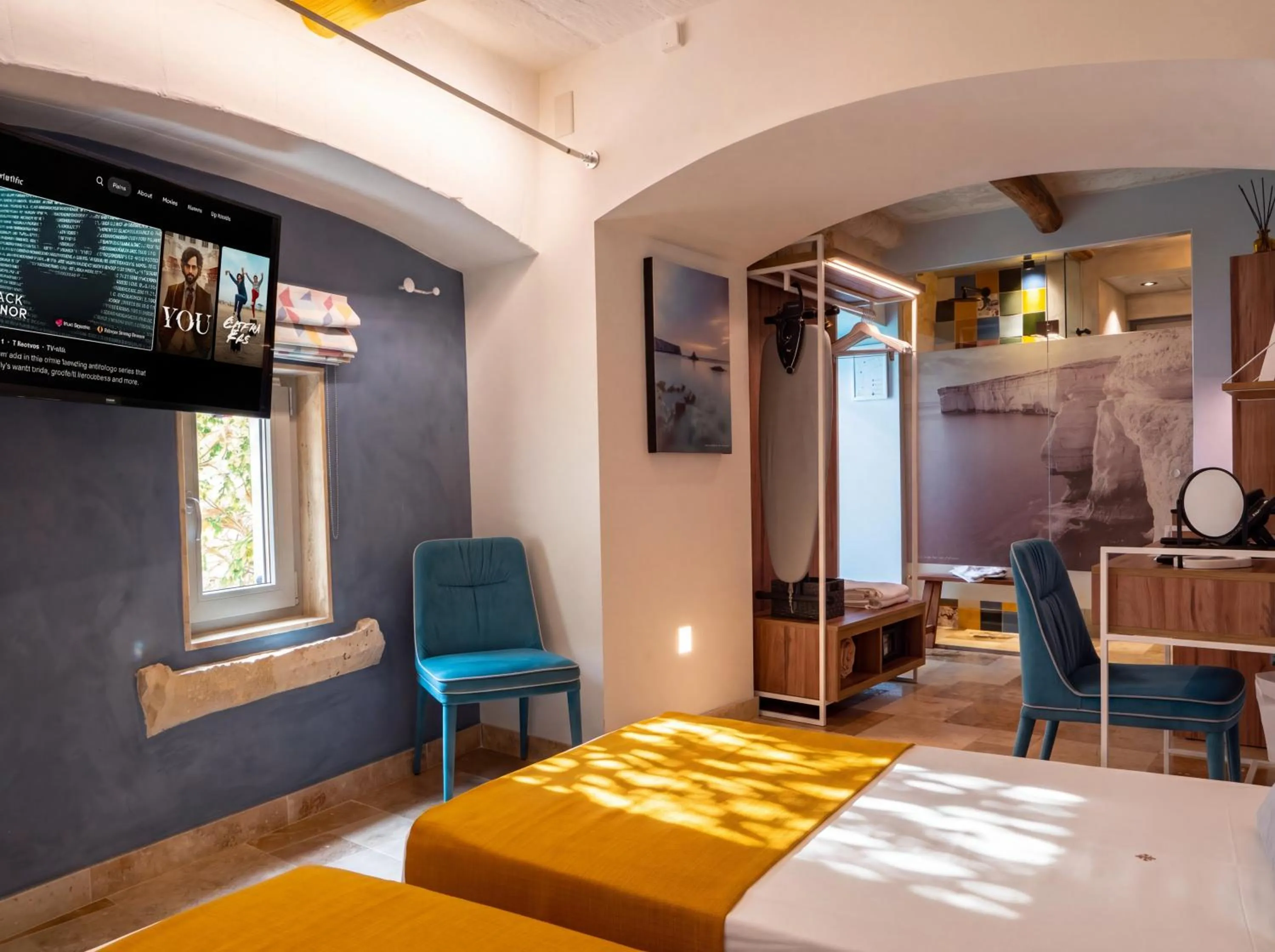 Communal lounge/ TV room in The Mdina Heritage Boutique Hotel - By Luxury Villas International