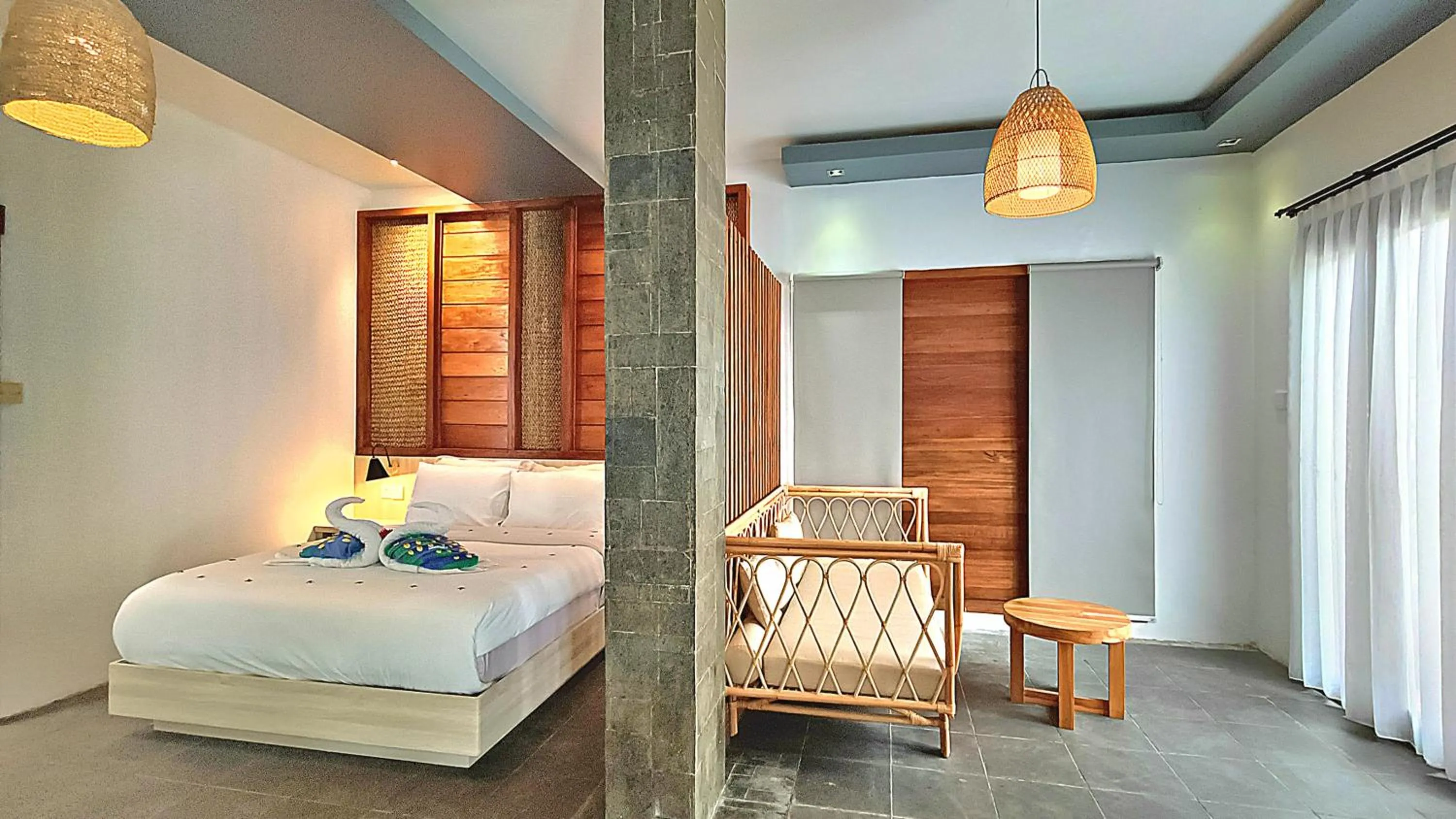 Seating area, Bed in Kies Villas Lombok