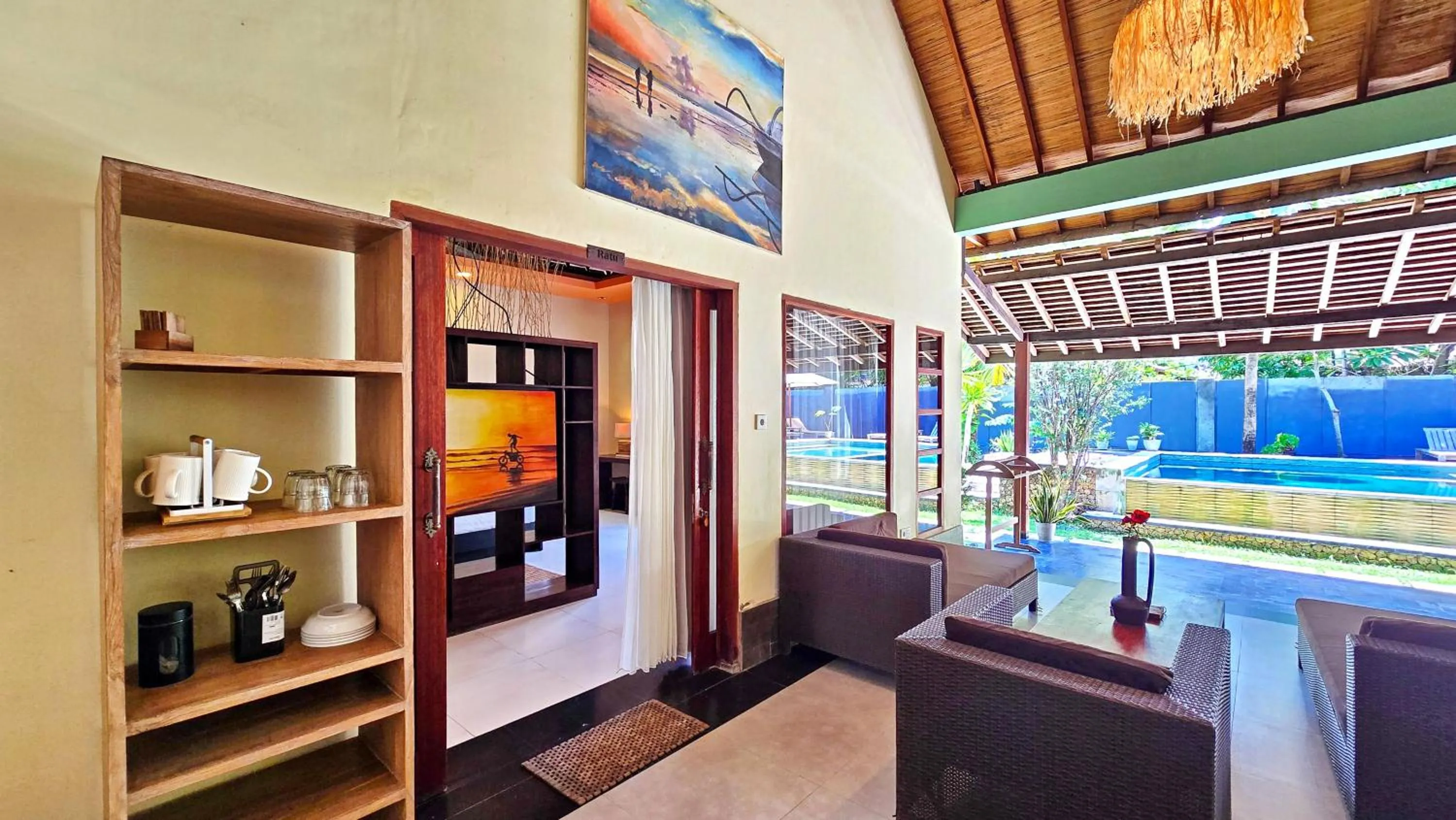 Living room in Kies Villas Lombok