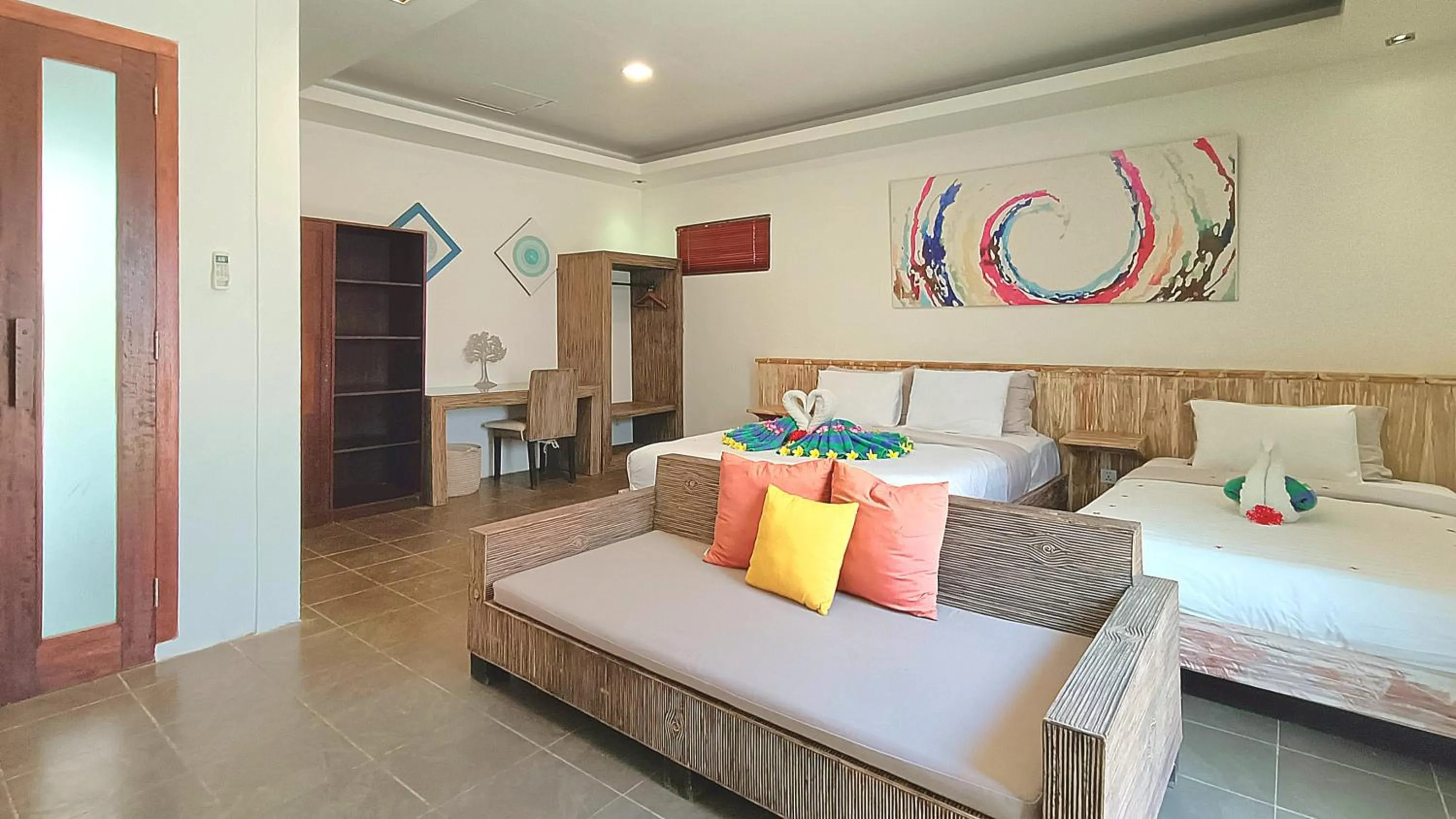 Seating area, Bed in Kies Villas Lombok