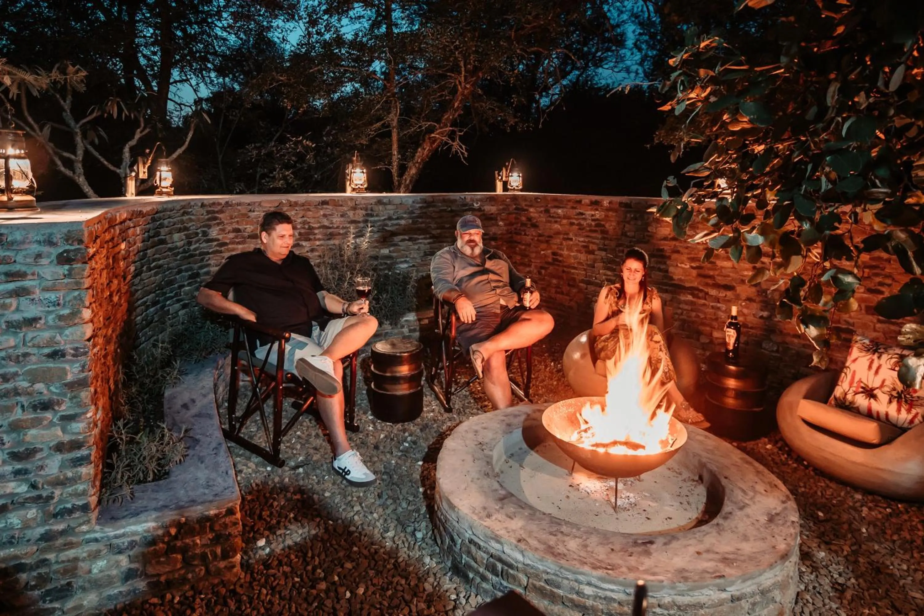 fireplace in Grace of Africa, Kruger Couples Lodge