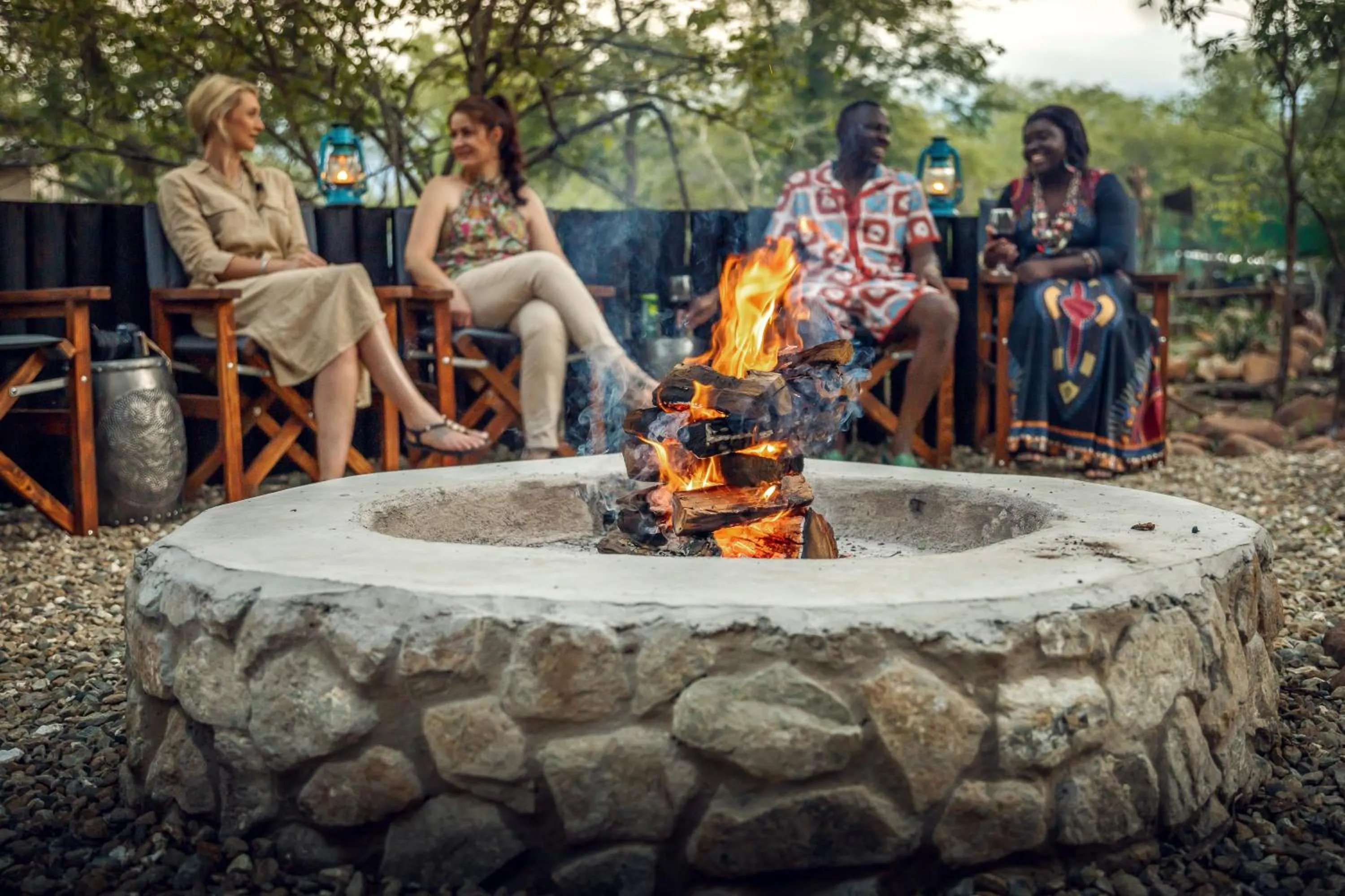 fireplace in Grace of Africa, Kruger Couples Lodge