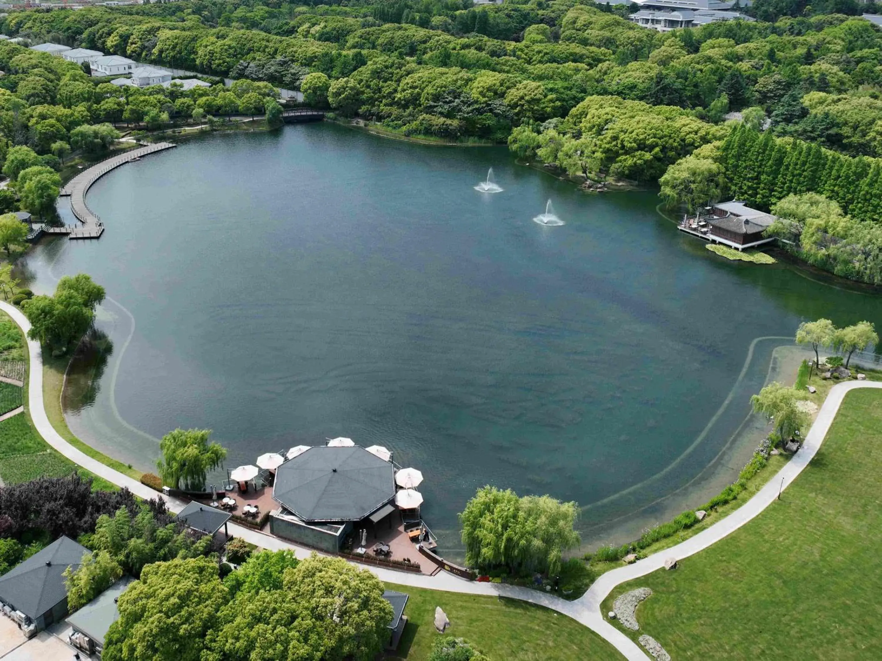 Bird's eye view in Shanghai Dongjiao State Guest Hotel Bird's eye view in Shanghai Dongjiao State Guest Hotel