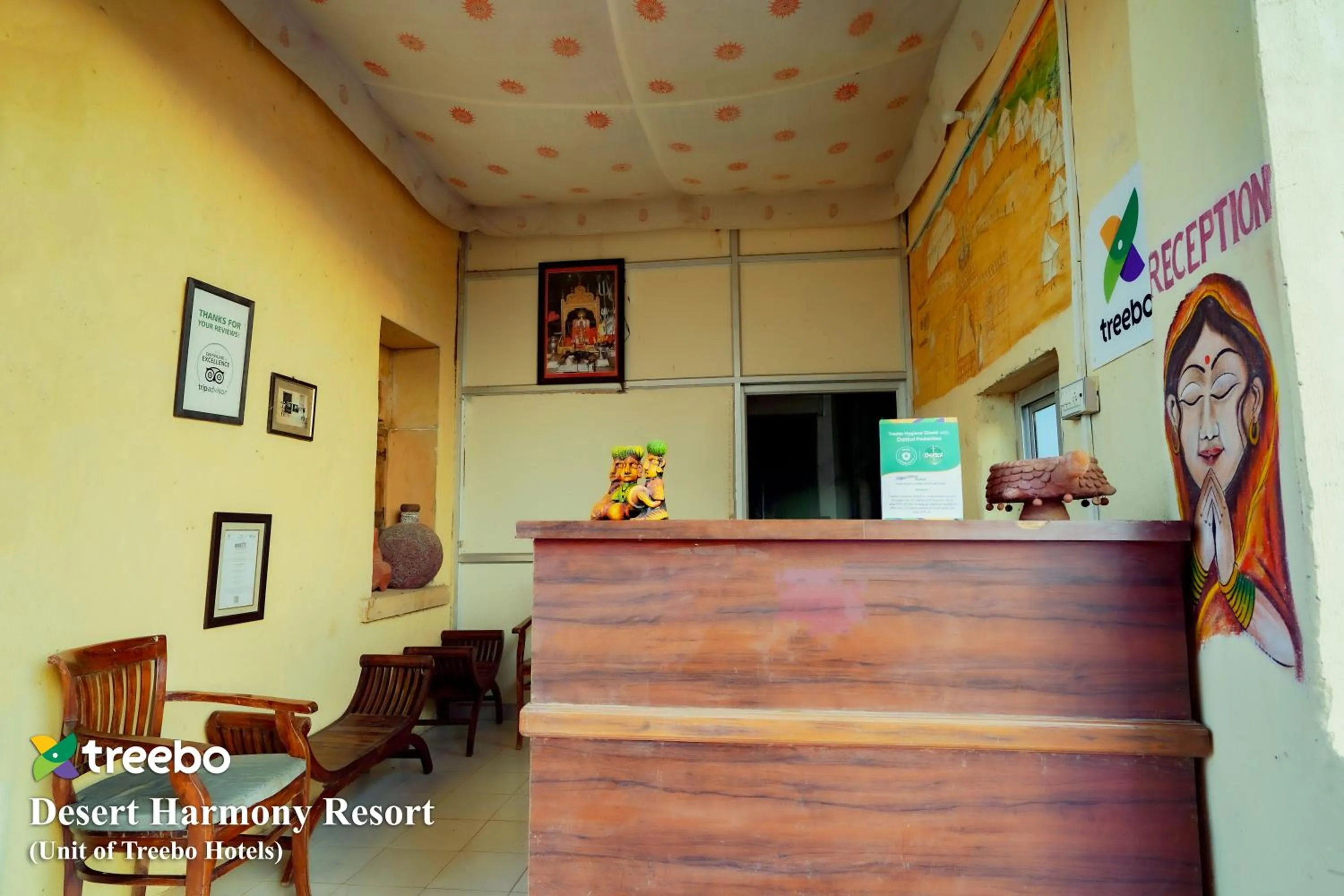 Lobby or reception in Treebo Desert Harmony Camp