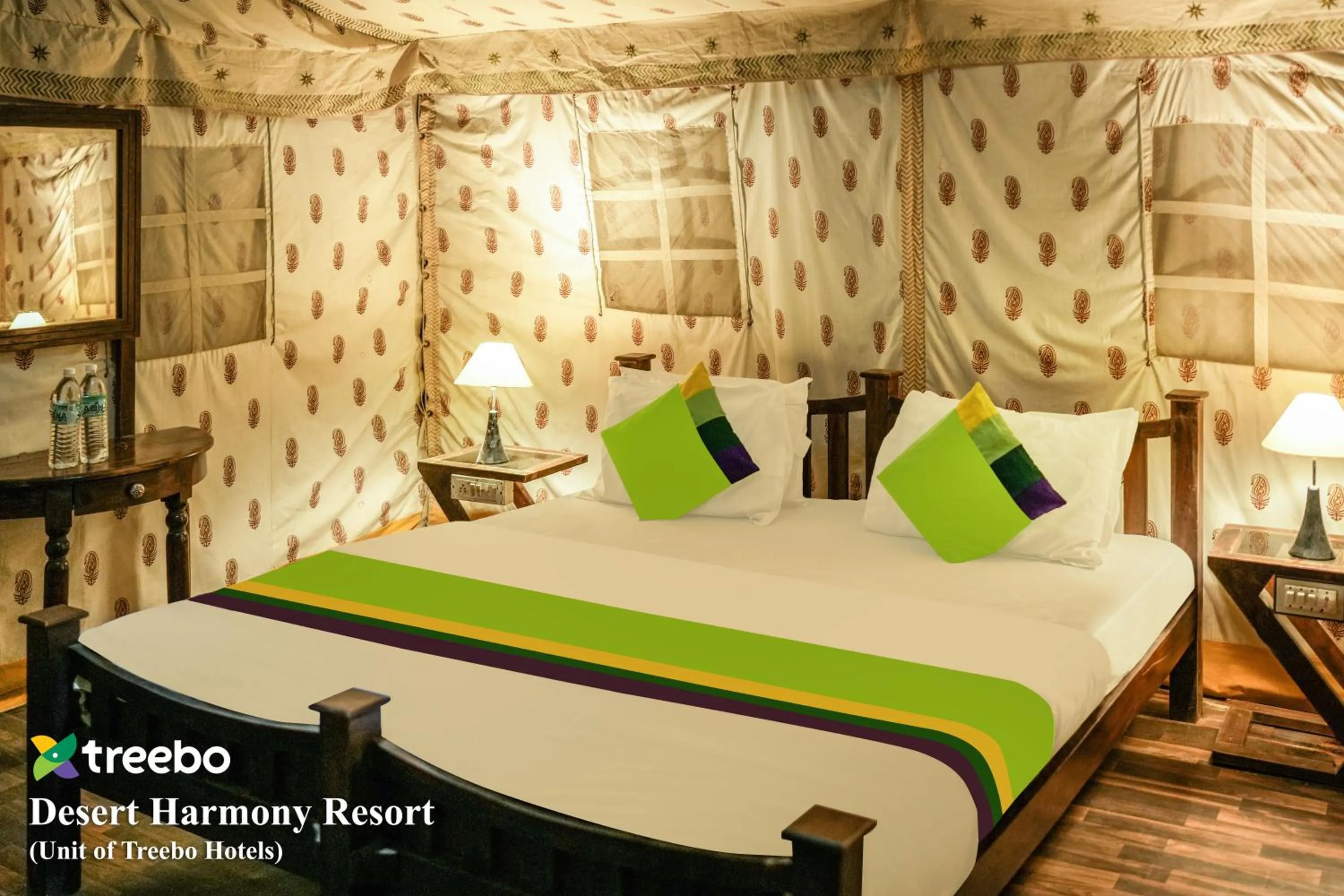 Bedroom, Bed in Treebo Desert Harmony Camp