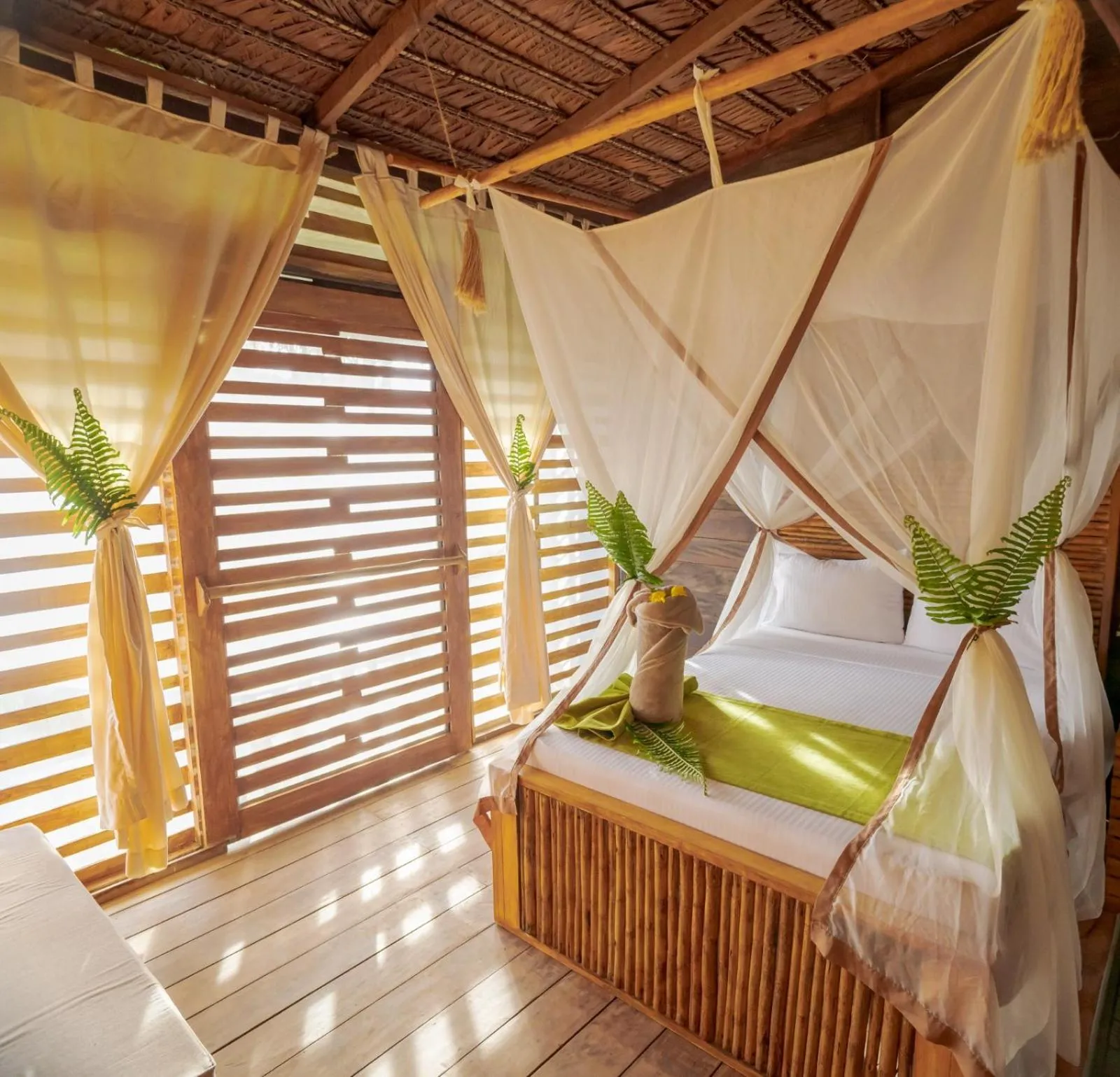 Bed in Biohotel Arara River