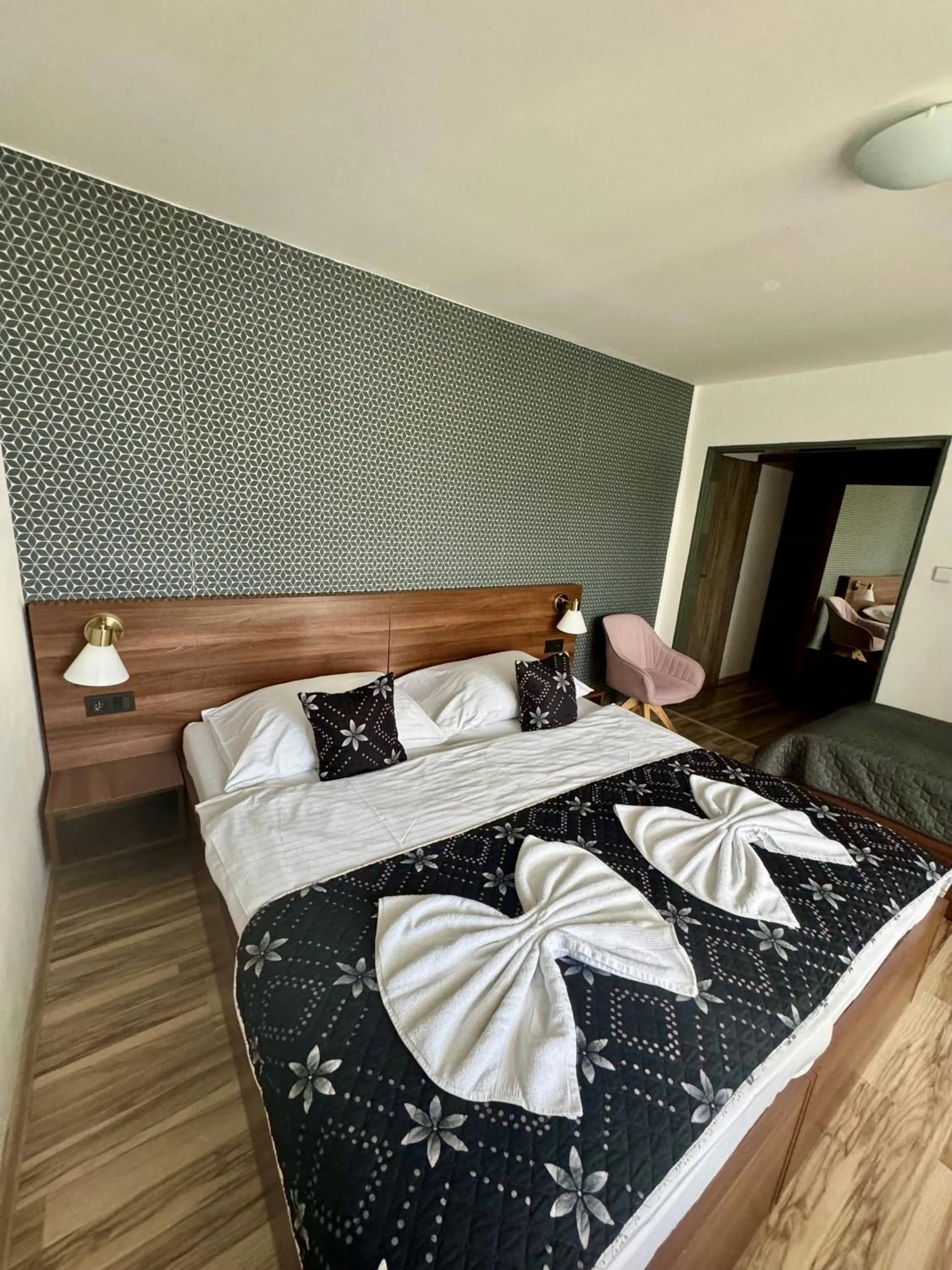 Bed in Hotel Vincent