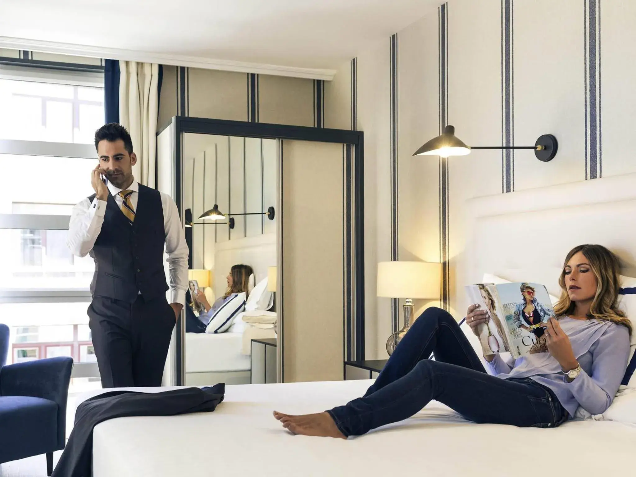 Bedroom, Bed in Hotel Mercure Jardines de Albia Bedroom, Bed in Hotel Mercure Jardines de Albia