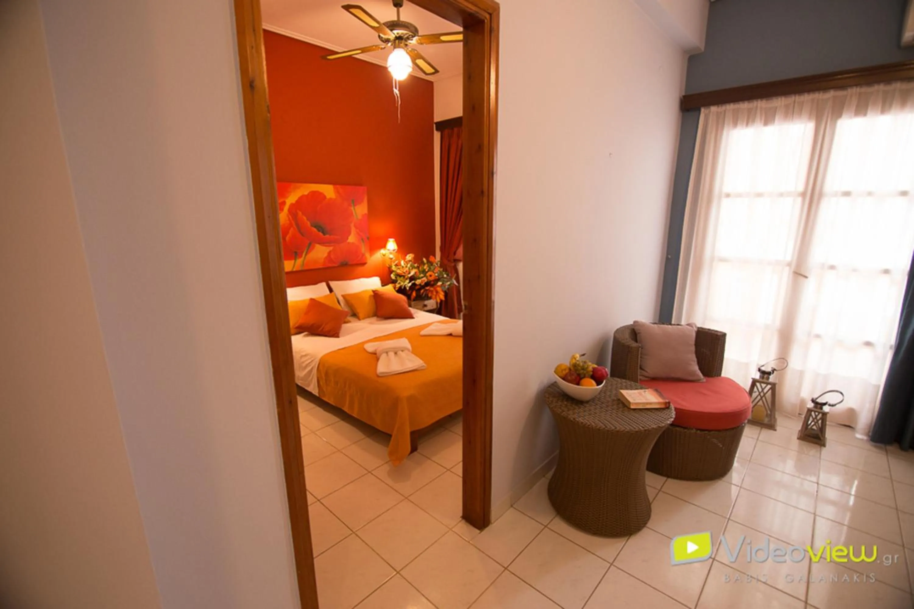 Bed in Asterias Studios & Apartments