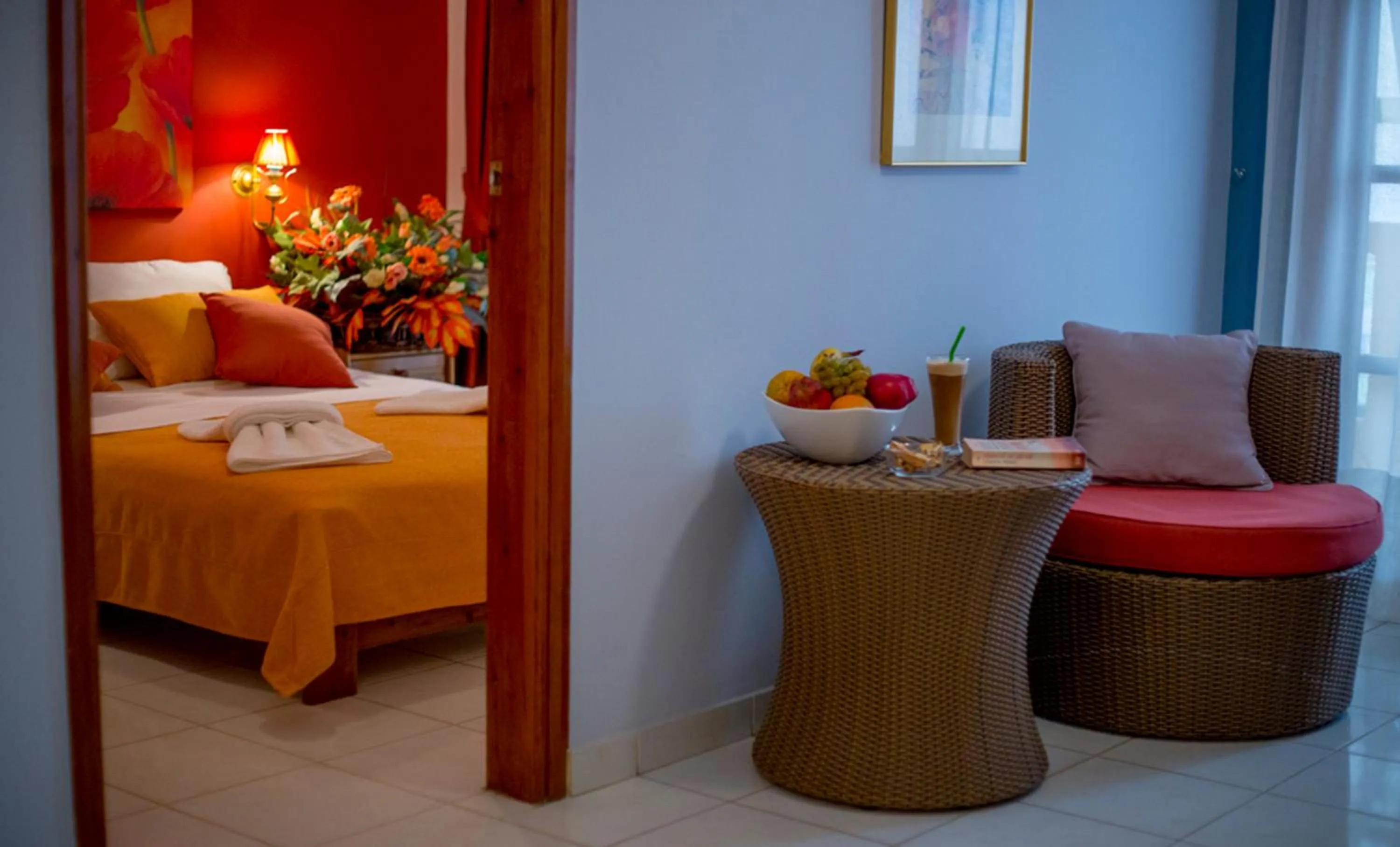 Living room, Bed in Asterias Studios & Apartments