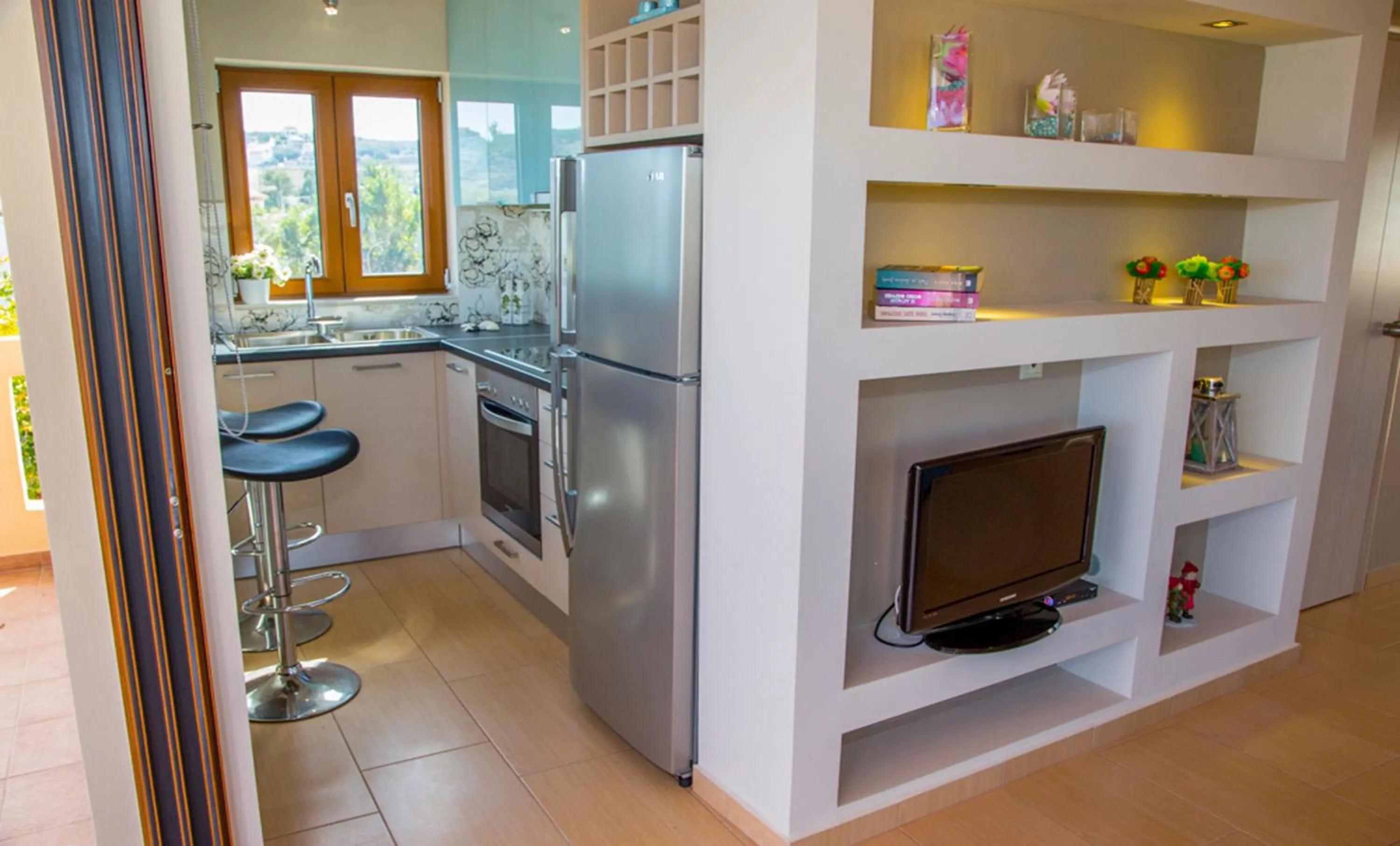 Kitchen or kitchenette in Asterias Studios & Apartments