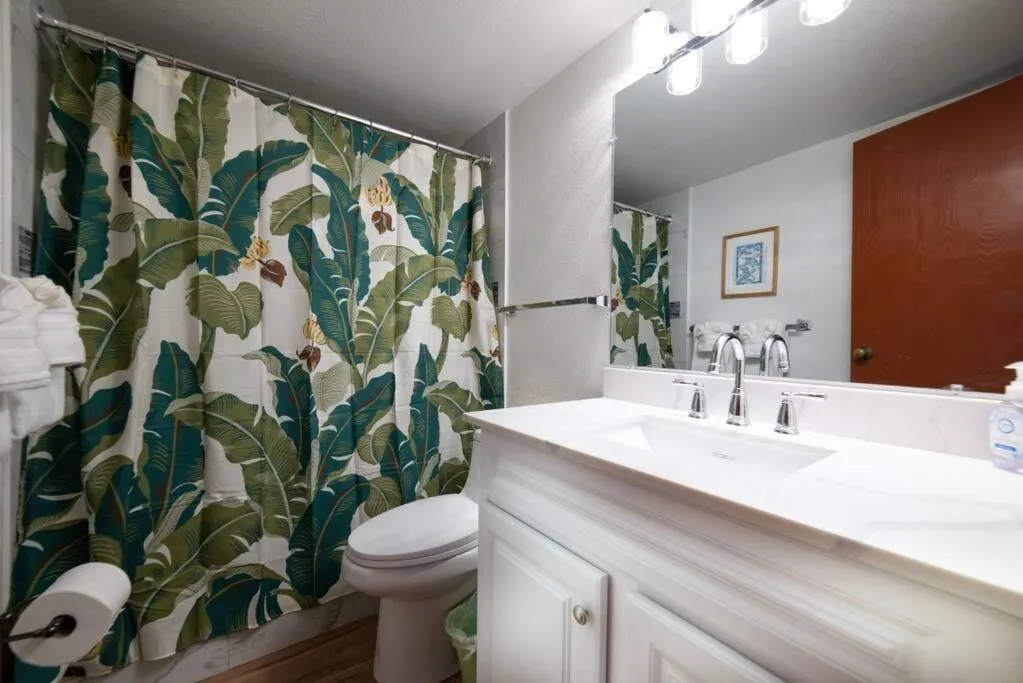 Bathroom in Stunning Maui Direct Ocean front on the beach, Walk to beach from Condo, Watch Turtles, Whales, AC in all rooms ocean view Pool and Spa