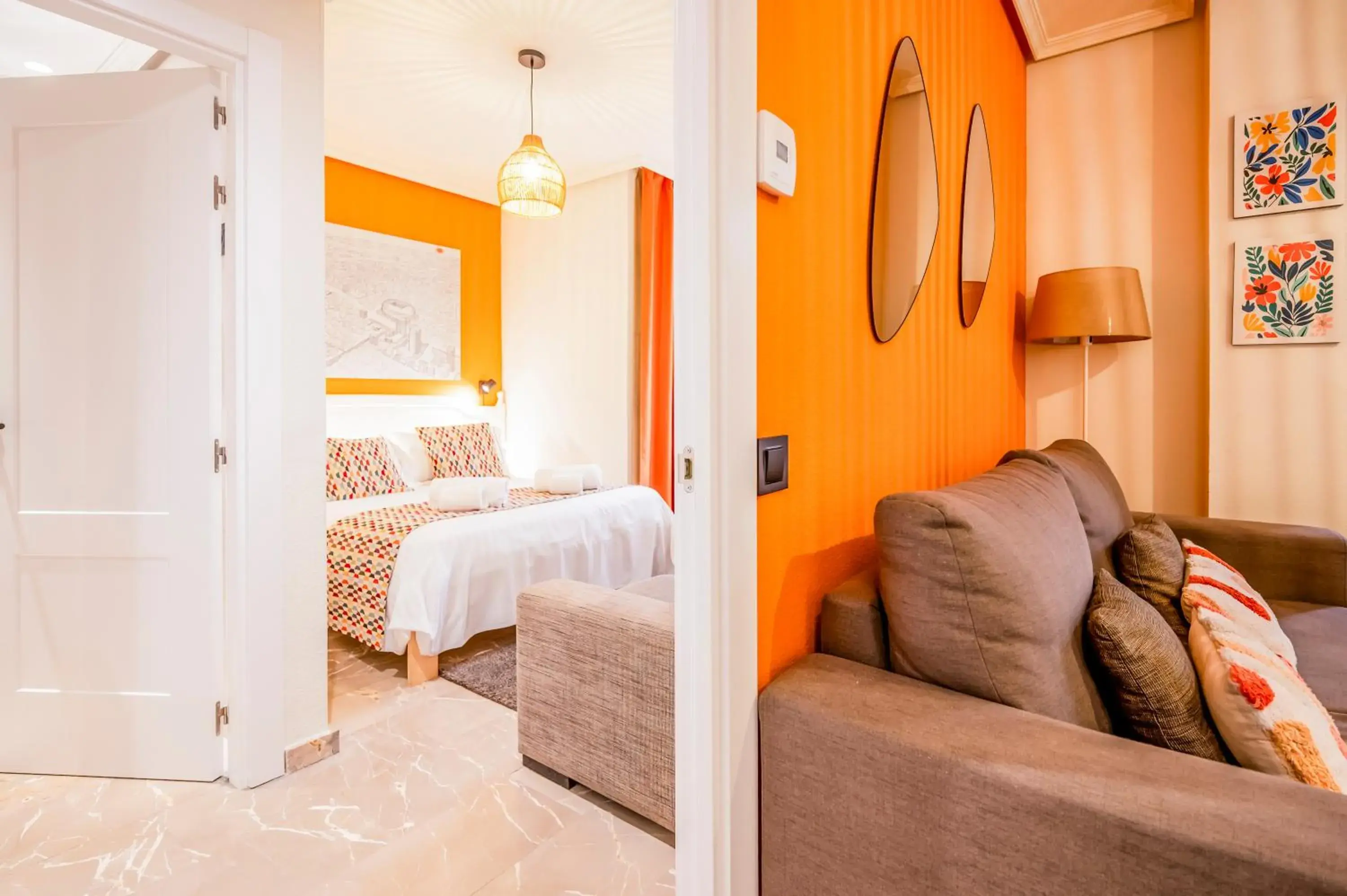 Seating area, Bed in Apartamentos G3 Galeon Seating area, Bed in Apartamentos G3 Galeon