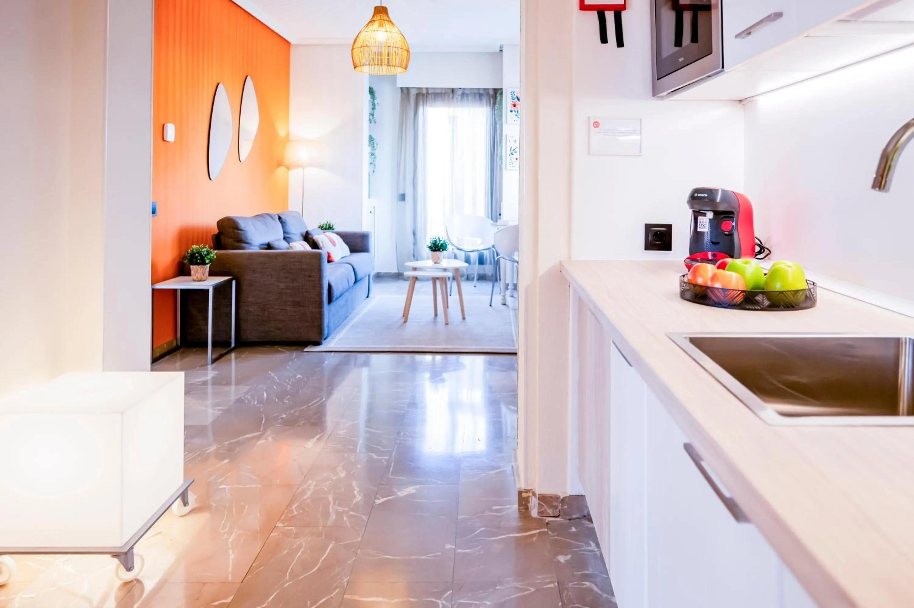 Kitchen or kitchenette in Apartamentos G3 Galeon