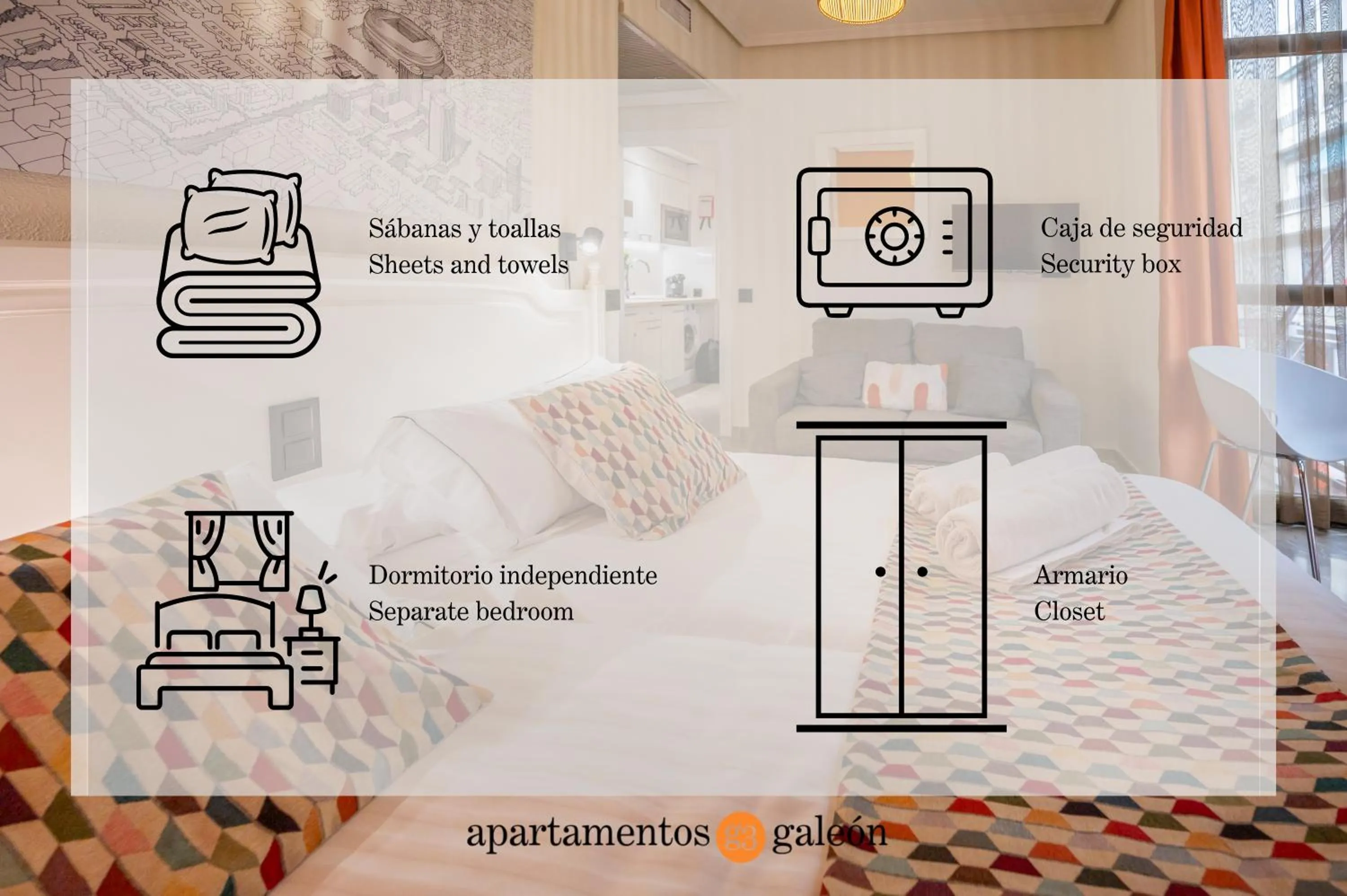 Text overlay in Apartamentos G3 Galeon