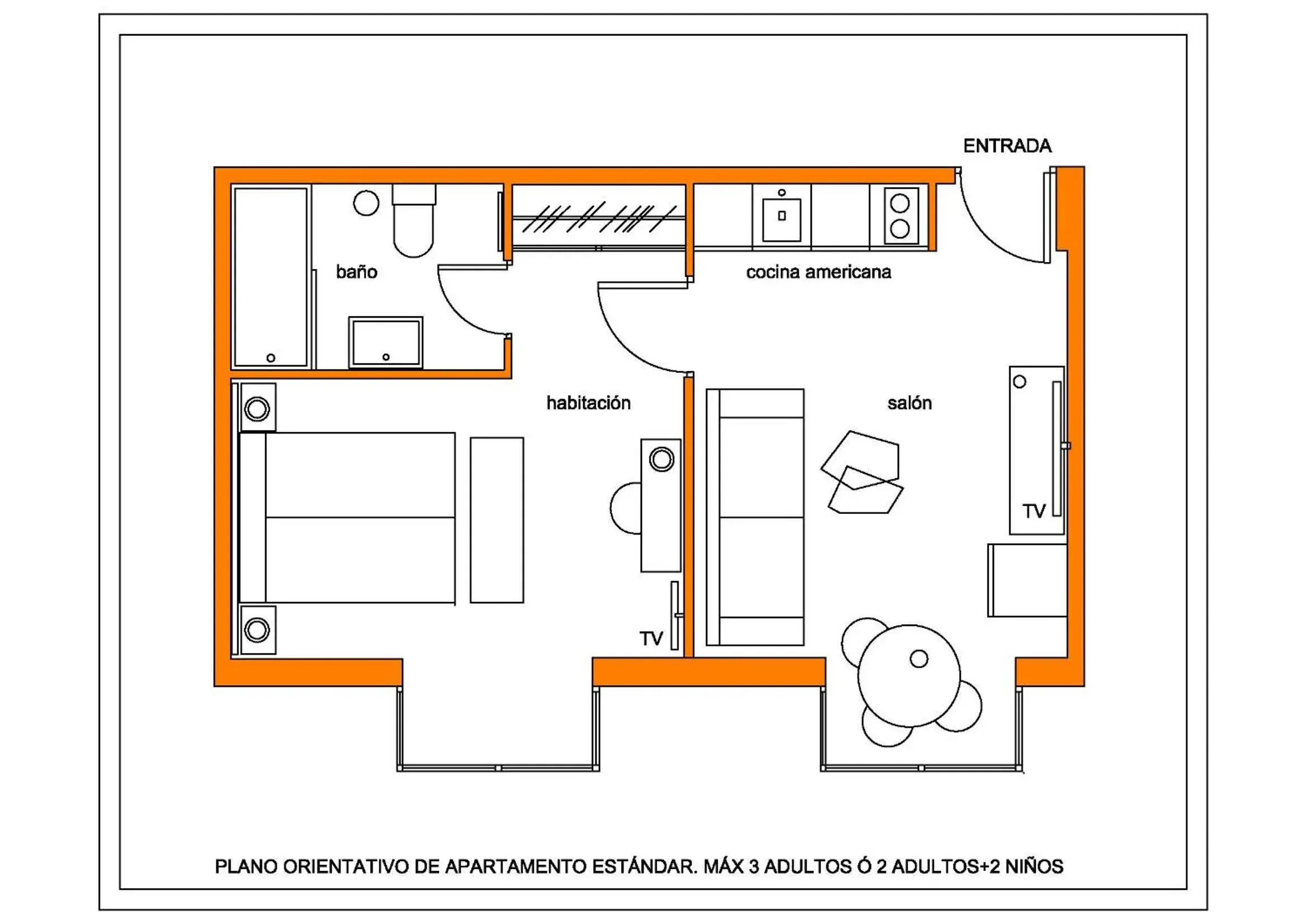 Floor plan in Apartamentos G3 Galeon Floor plan in Apartamentos G3 Galeon