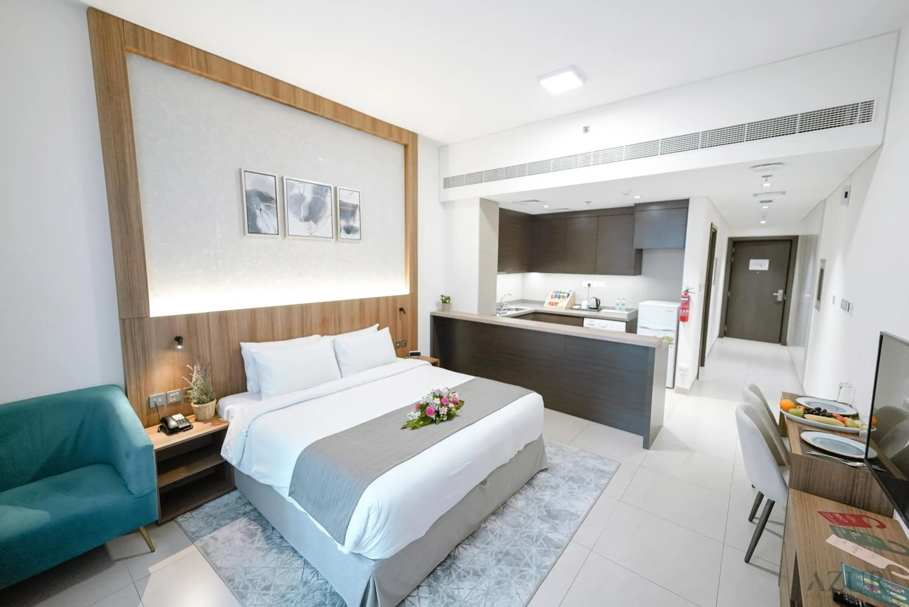 Bed in Azur Regency Hotel Apartments