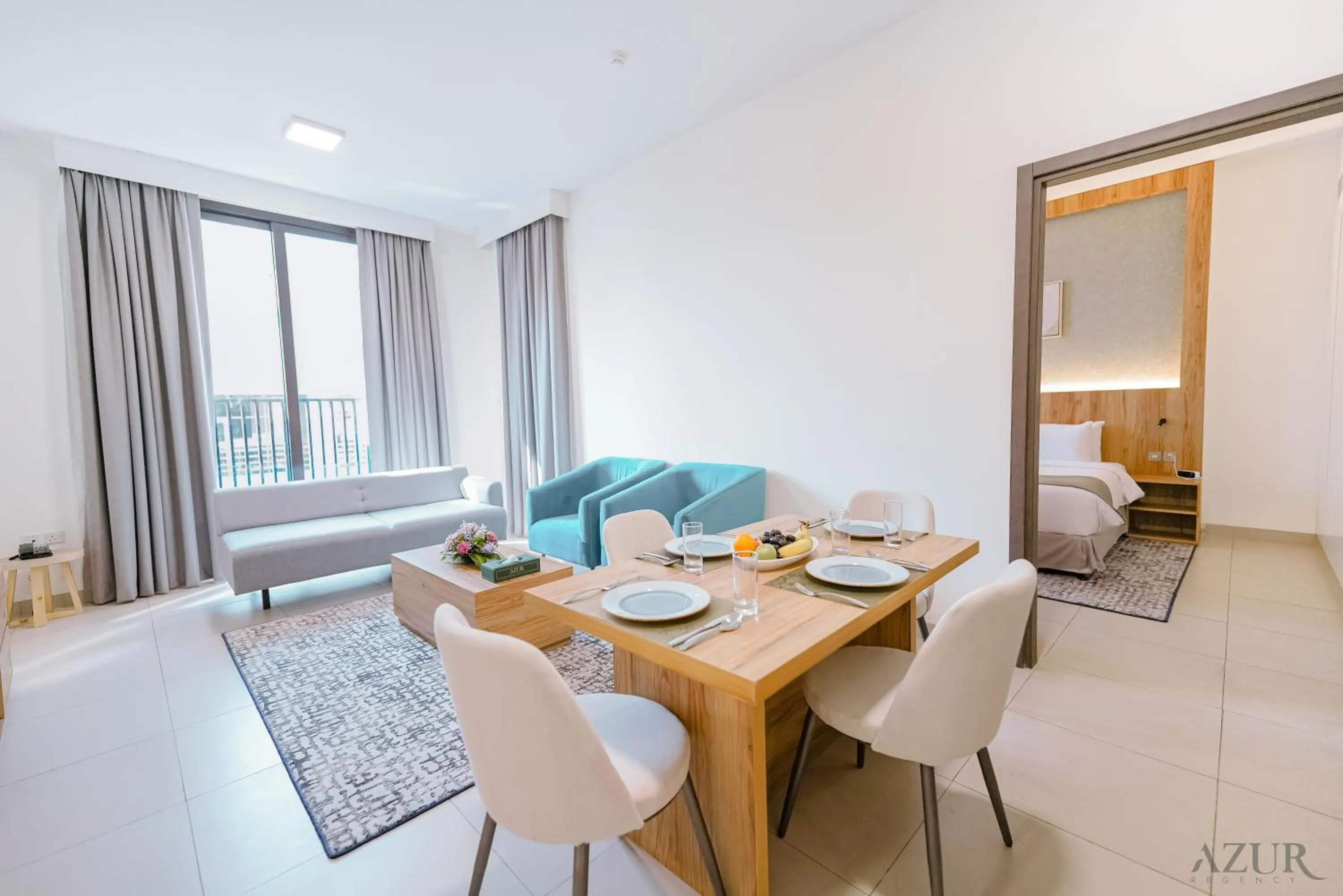 Bed in Azur Regency Hotel Apartments