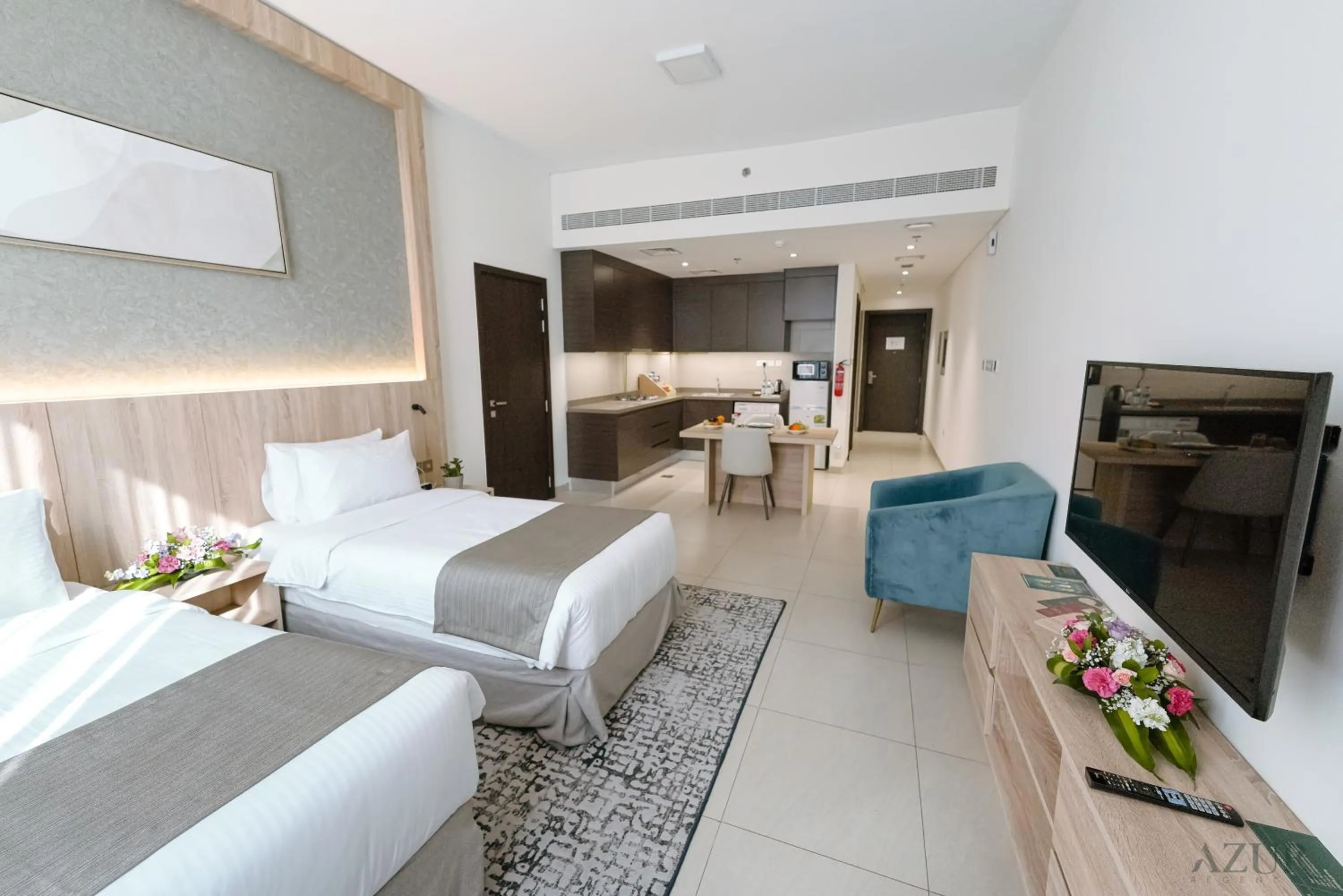 Bed in Azur Regency Hotel Apartments