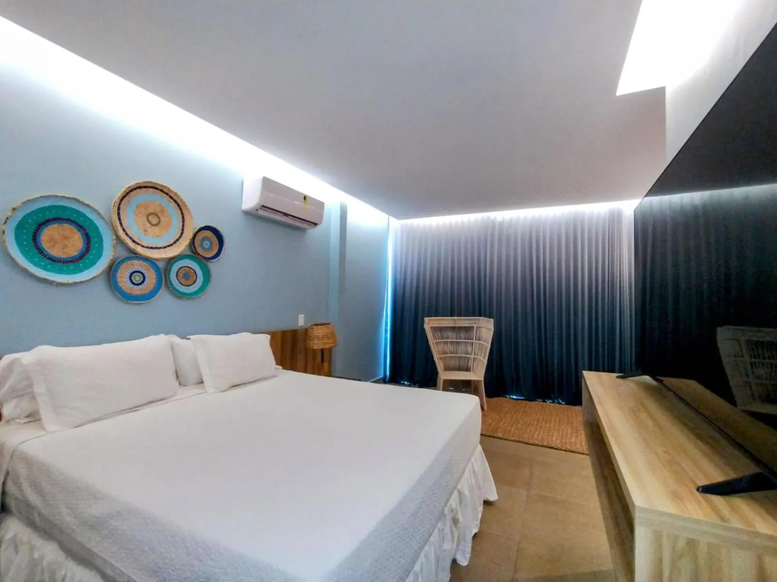 Bed in Hotel Manati