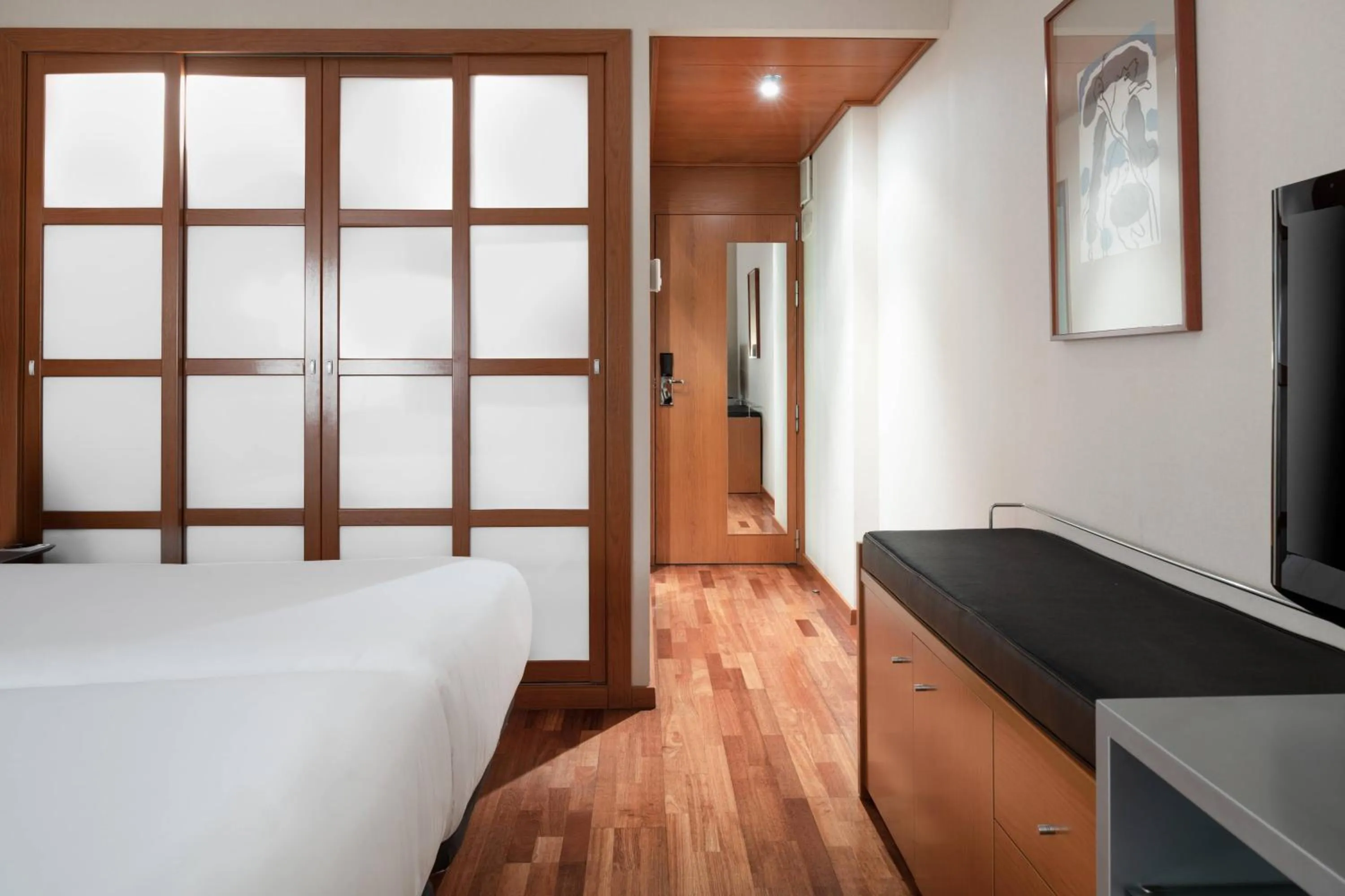 Photo of the whole room, Bed in AC Hotel A Coruña by Marriott