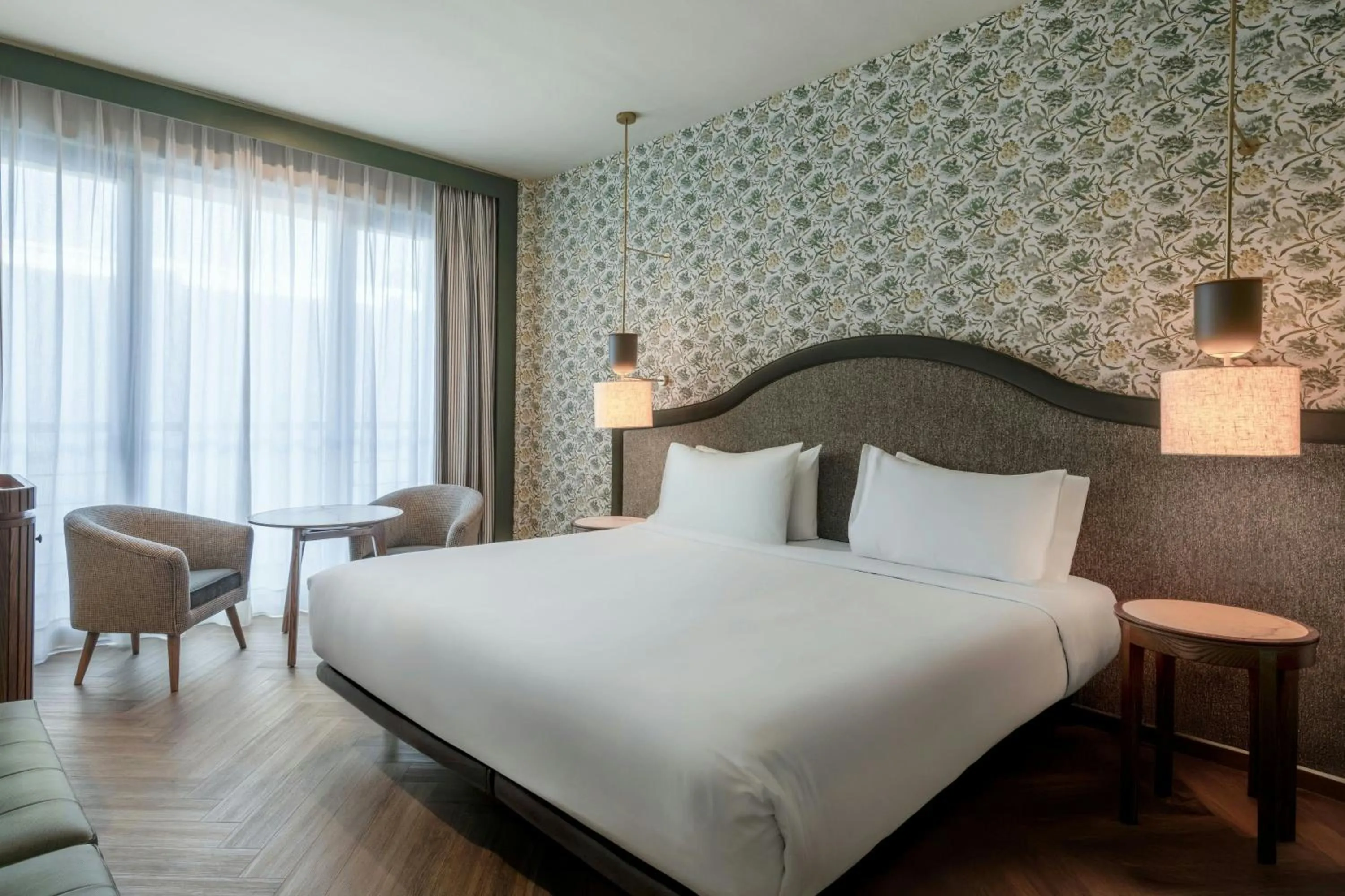 Photo of the whole room, Bed in AC Hotel Ciudad de Sevilla by Marriott