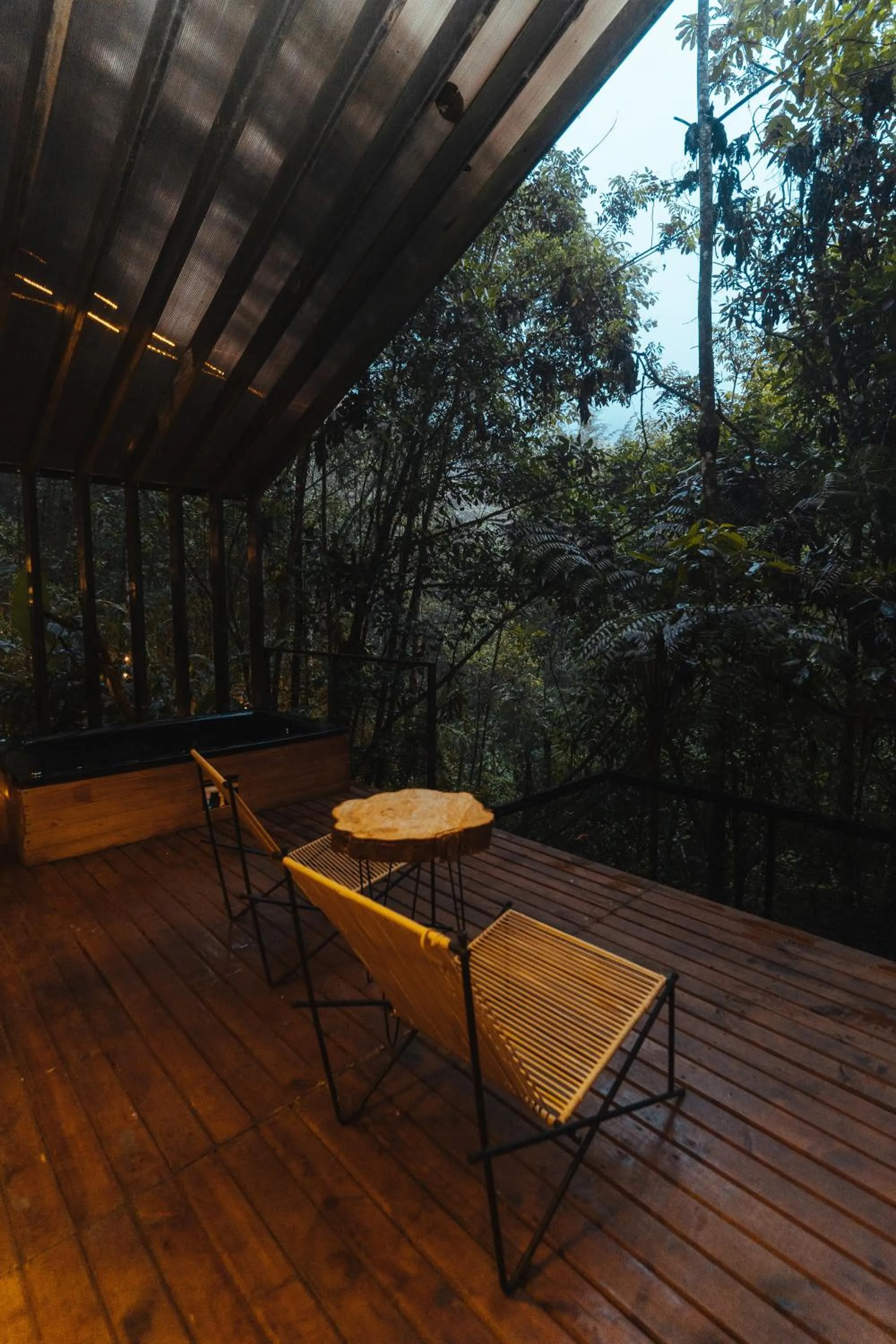 Balcony/Terrace in Oculto refugio de bosque