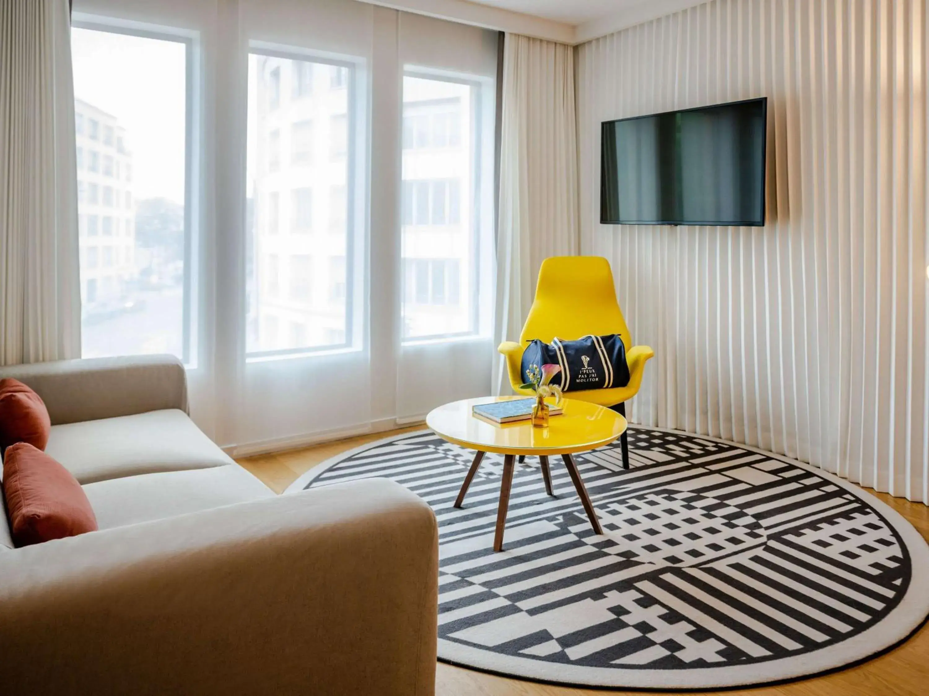 Large Queen Suite with Lounge Area and View in Molitor Hotel & Spa Paris - MGallery Collection Large Queen Suite with Lounge Area and View in Molitor Hotel & Spa Paris - MGallery Collection