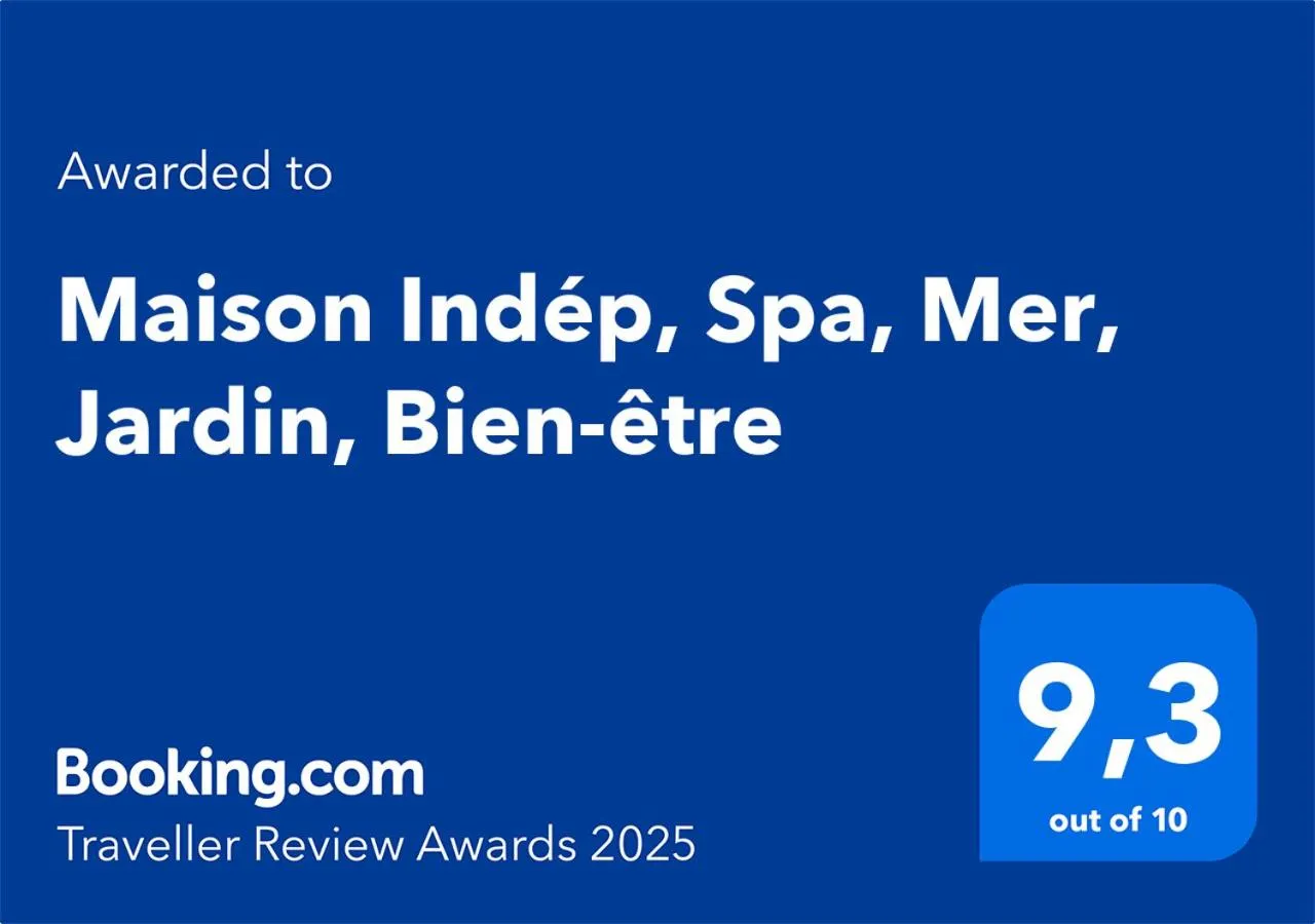 Certificate/Award in Maison Indép, Spa, Mer, Jardin, Bien-être