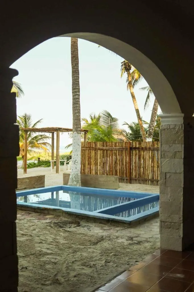 Pool view in Casa Mate BeachFront HOUSES El Cuyo