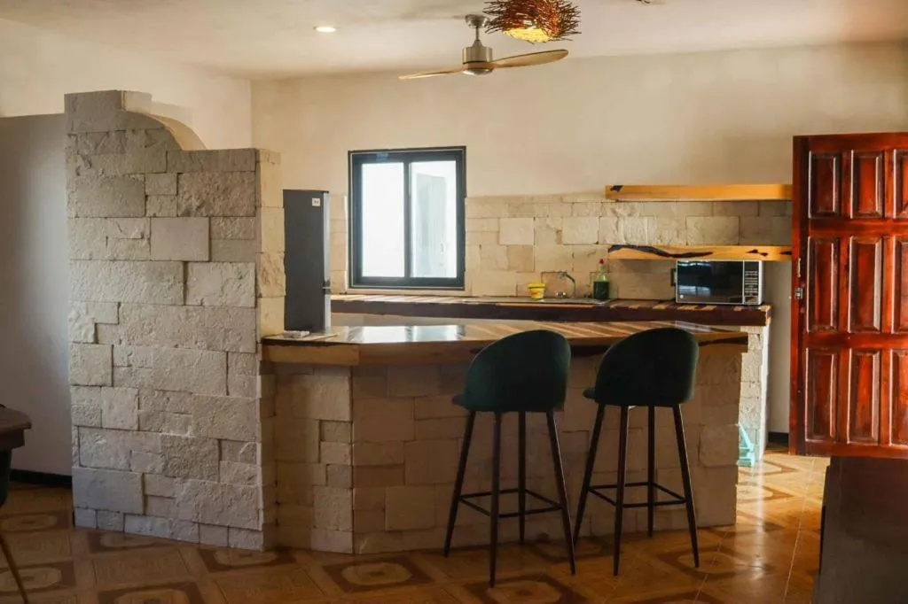 Kitchen or kitchenette in Casa Mate BeachFront HOUSES El Cuyo