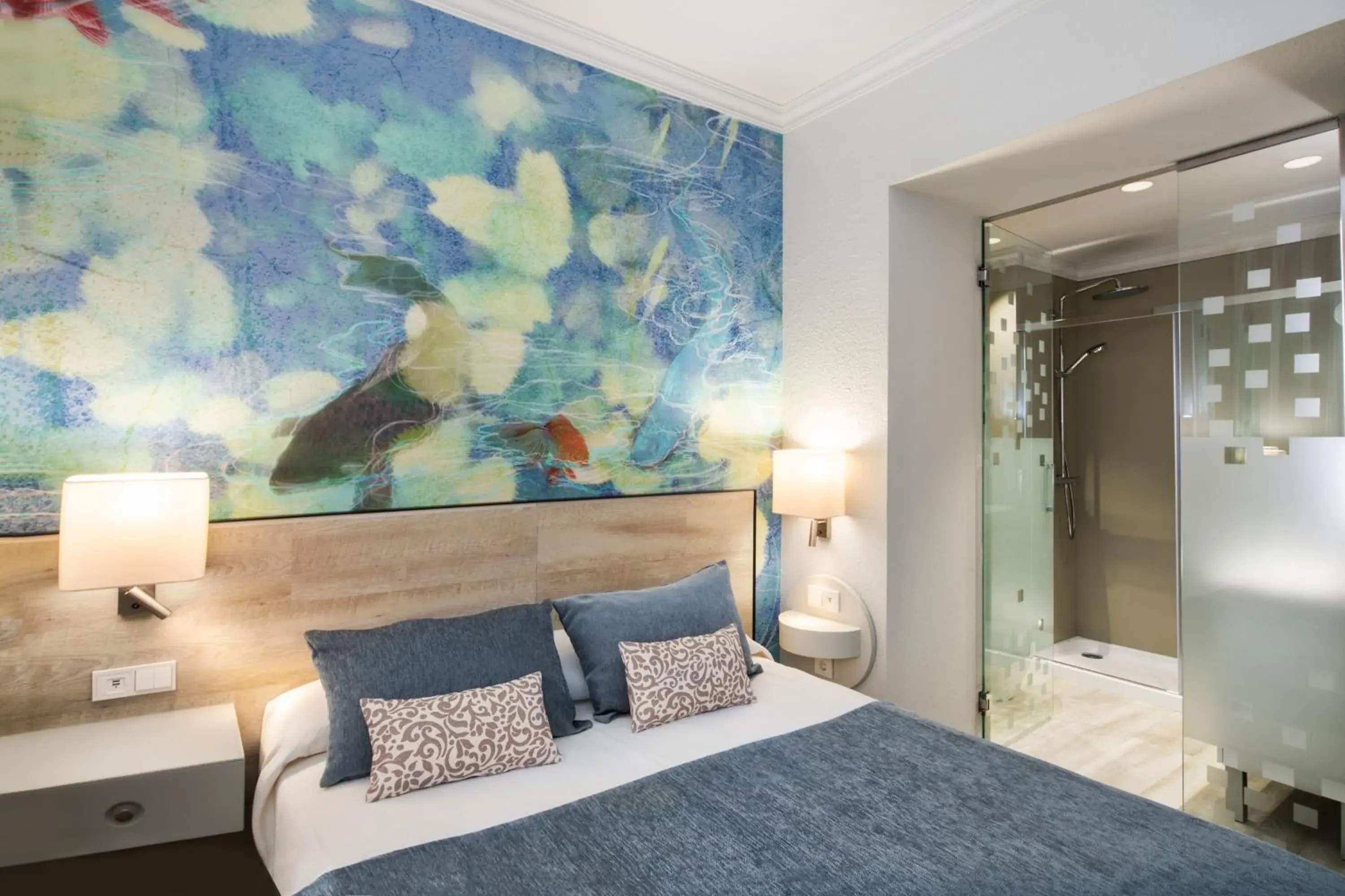 Bedroom, Bed in Salles Hotel Málaga Centro Bedroom, Bed in Salles Hotel Málaga Centro