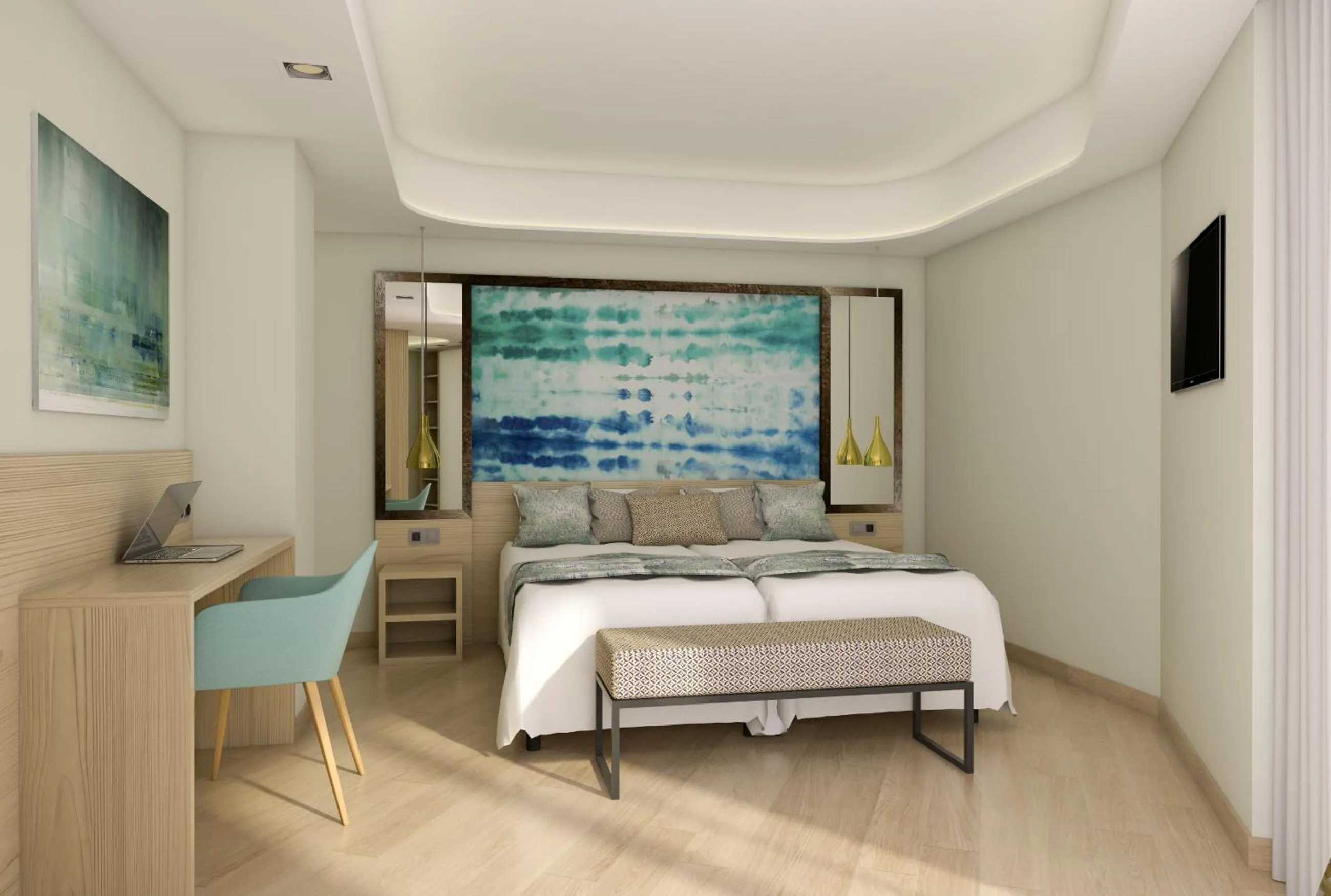 Coffee/tea facilities, Bed in Sumus Hotel Stella and Spa 4S Adults Recommended