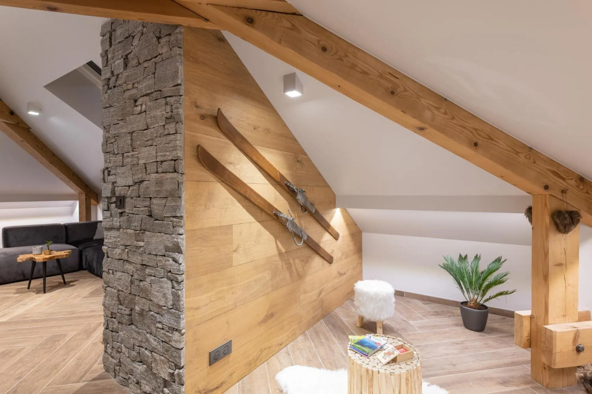 Living room in Mairnaige, luxueux appartement avec sauna
