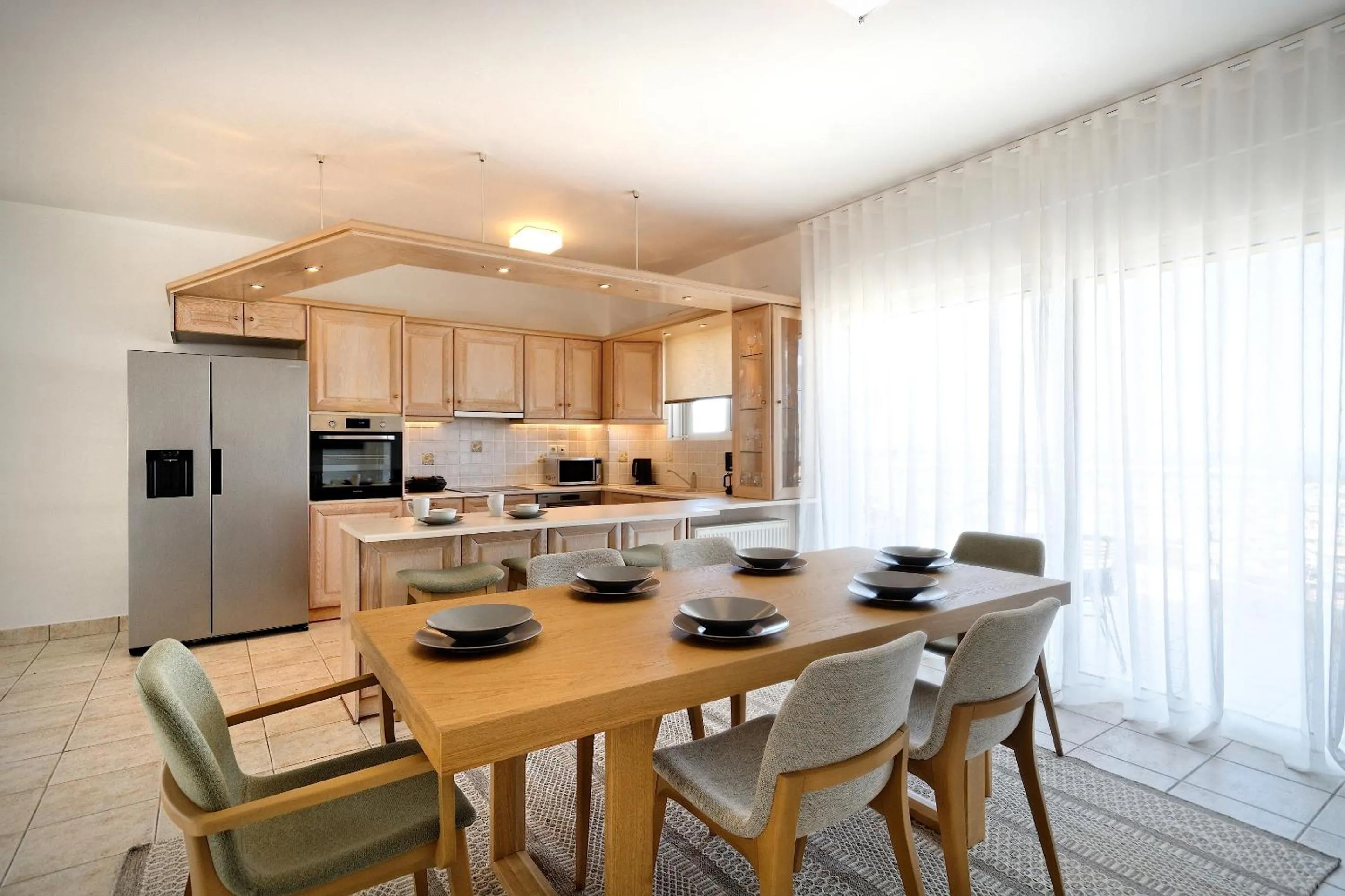 Kitchen or kitchenette in Triplex Villa Gardenia Glyfada sea view
