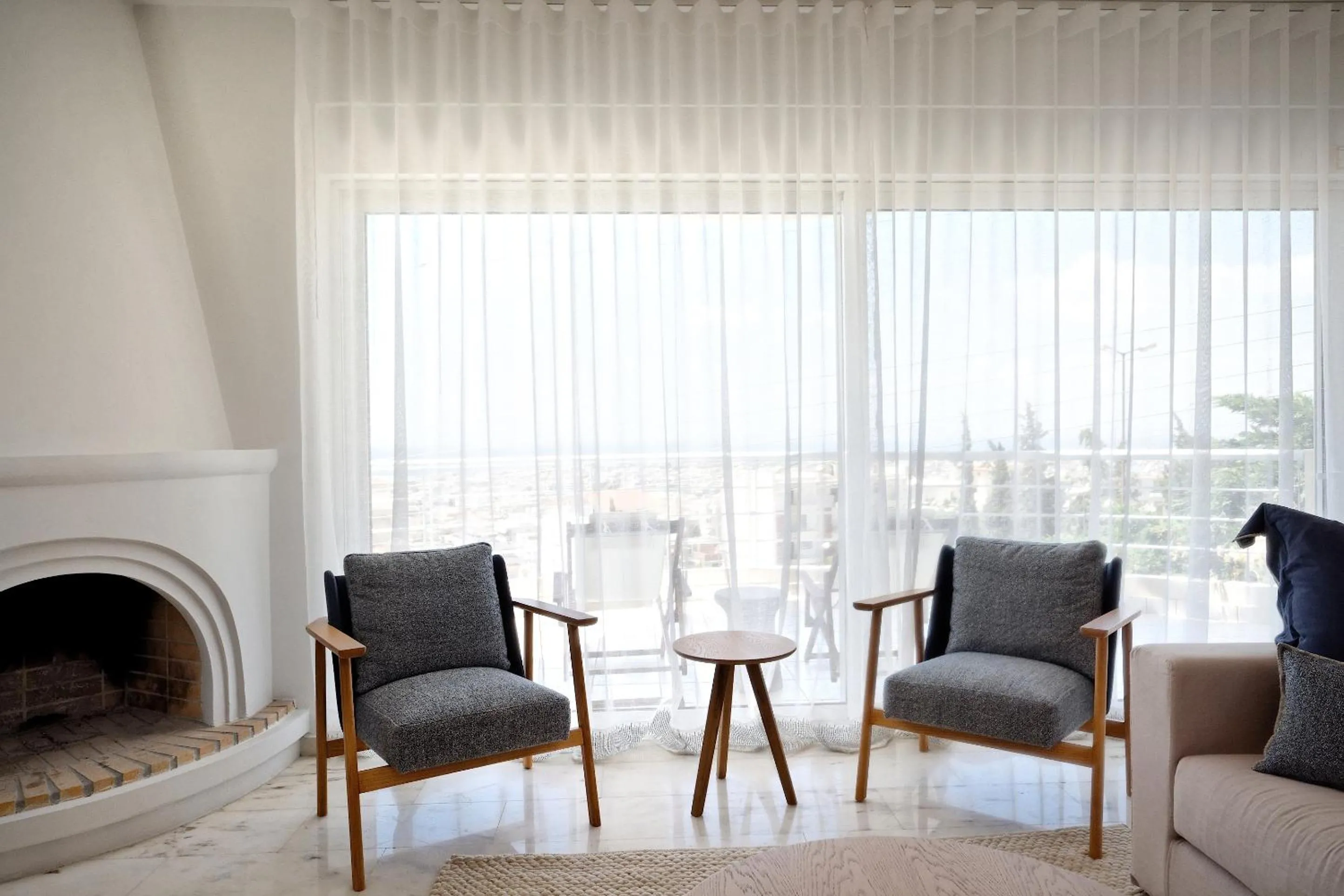 Living room in Triplex Villa Gardenia Glyfada sea view