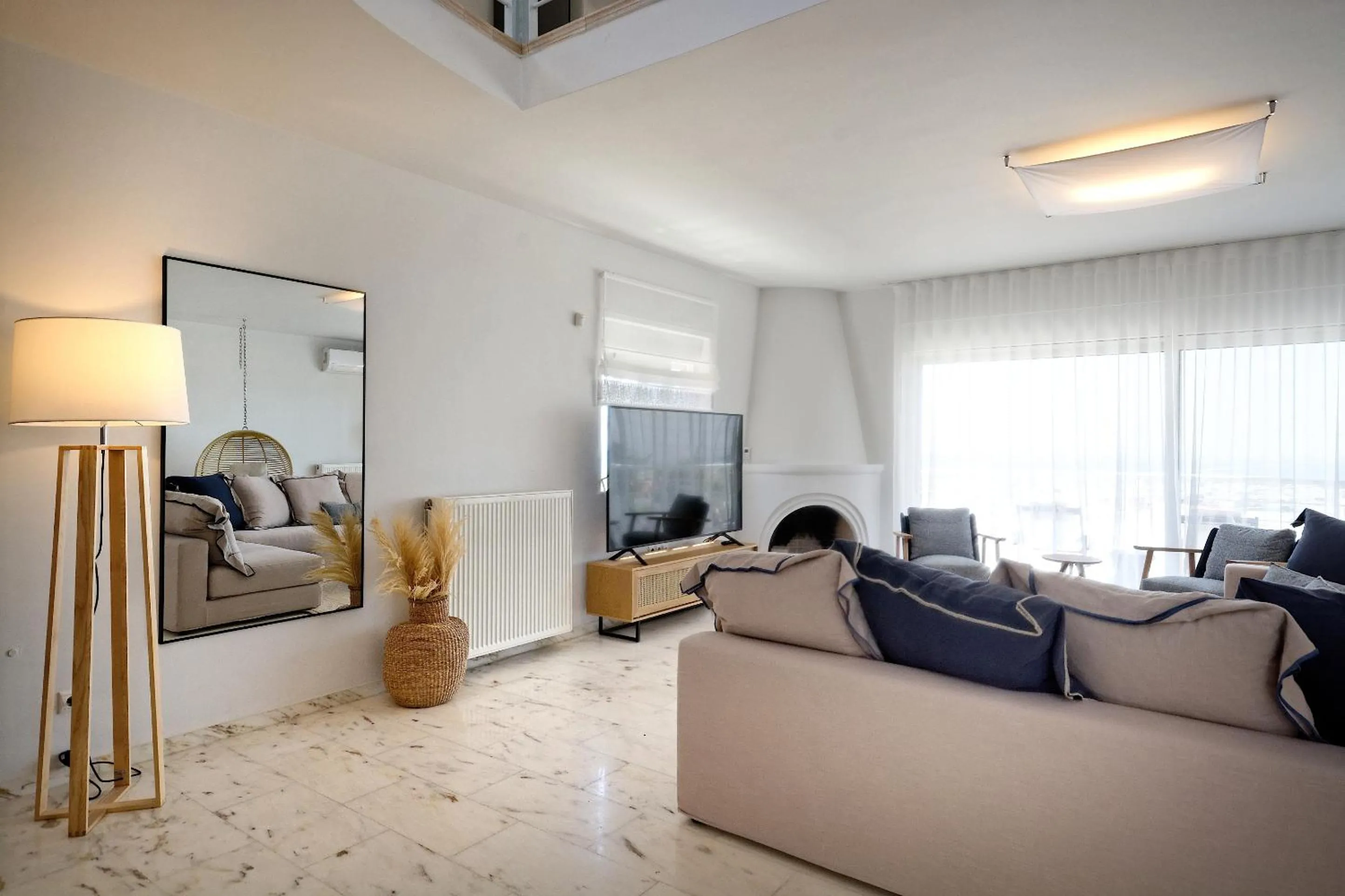 Living room in Triplex Villa Gardenia Glyfada sea view